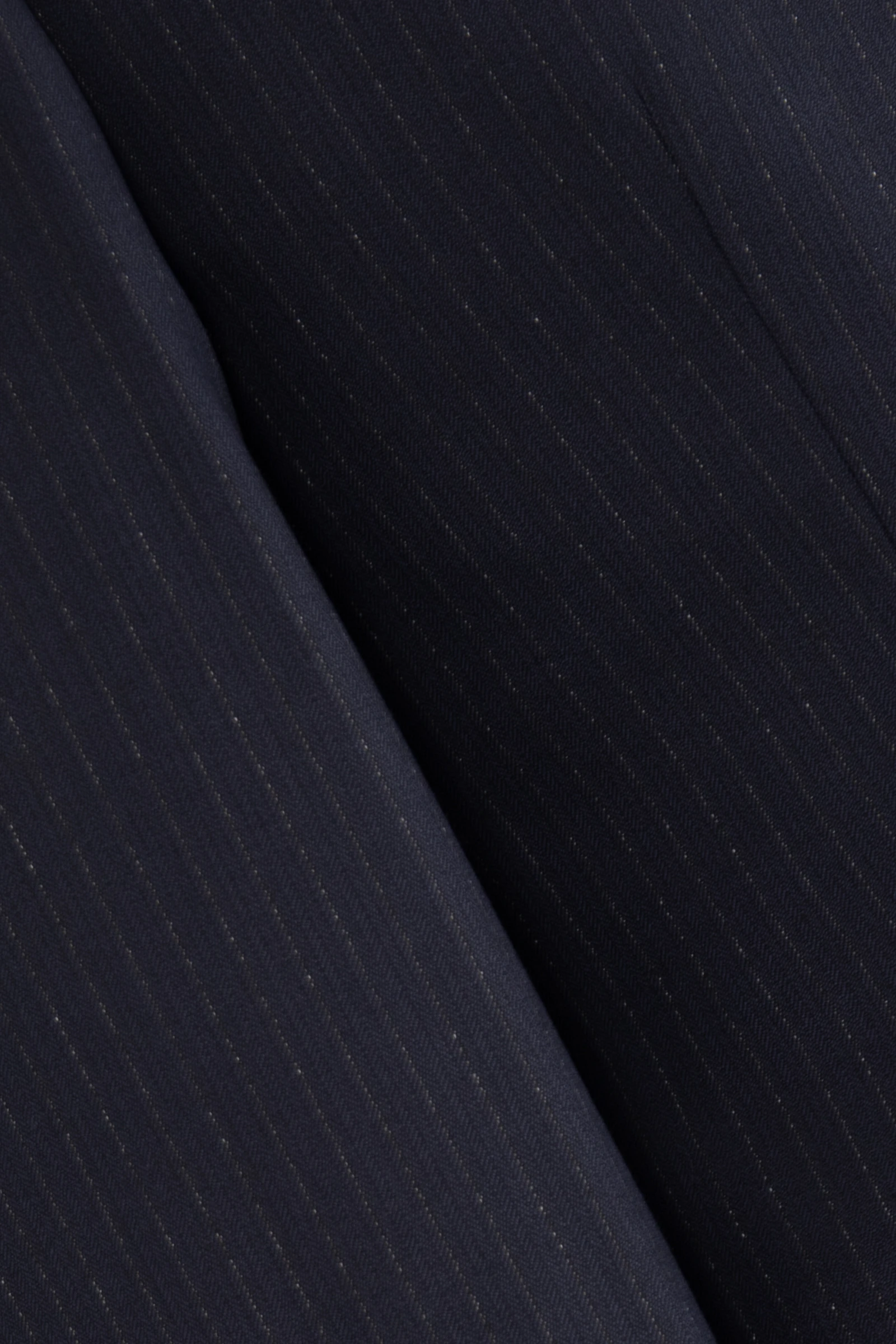 Yün Çizgili Takım Elbise - Lacivert