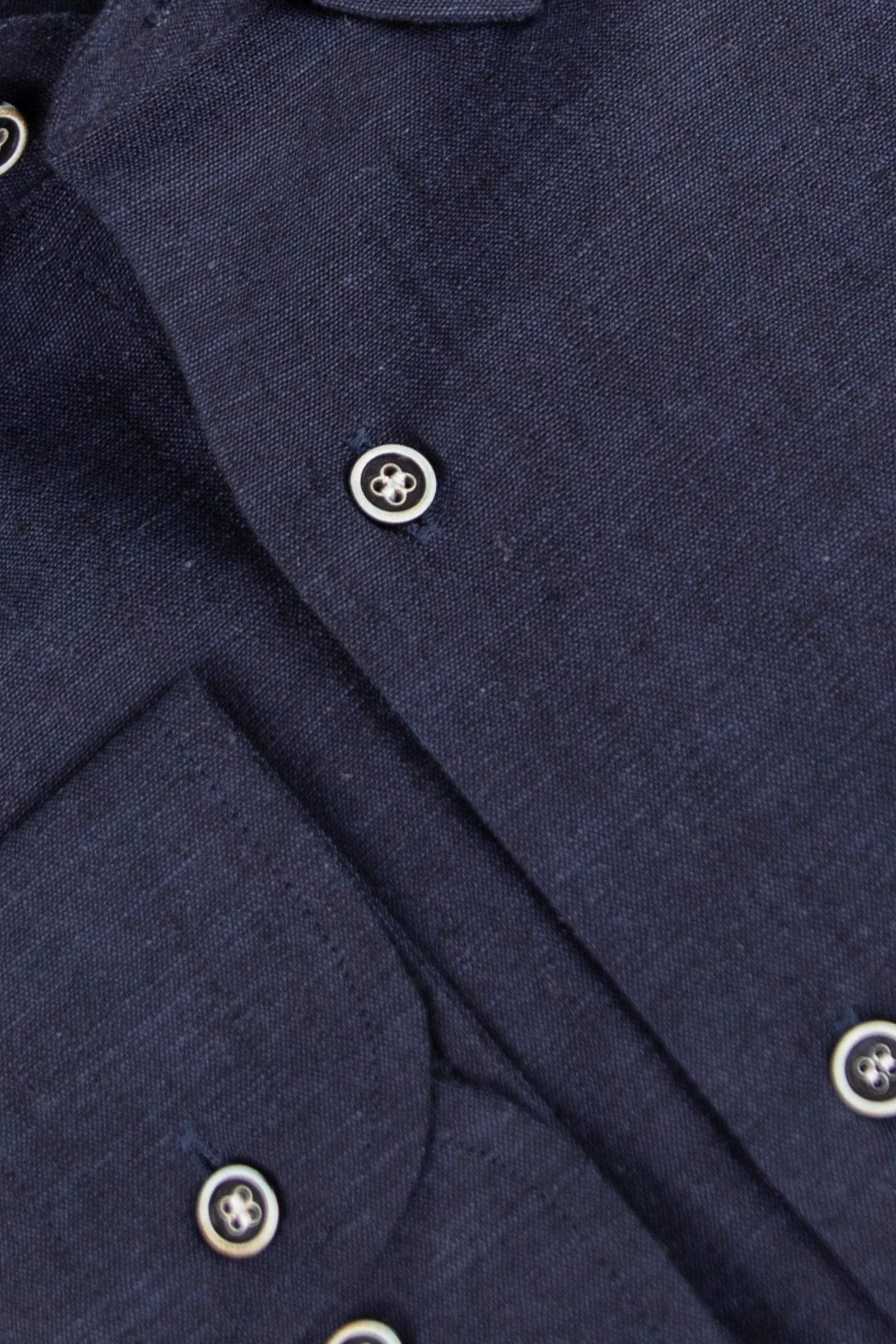 Erkek Keten Gömlek - Lacivert