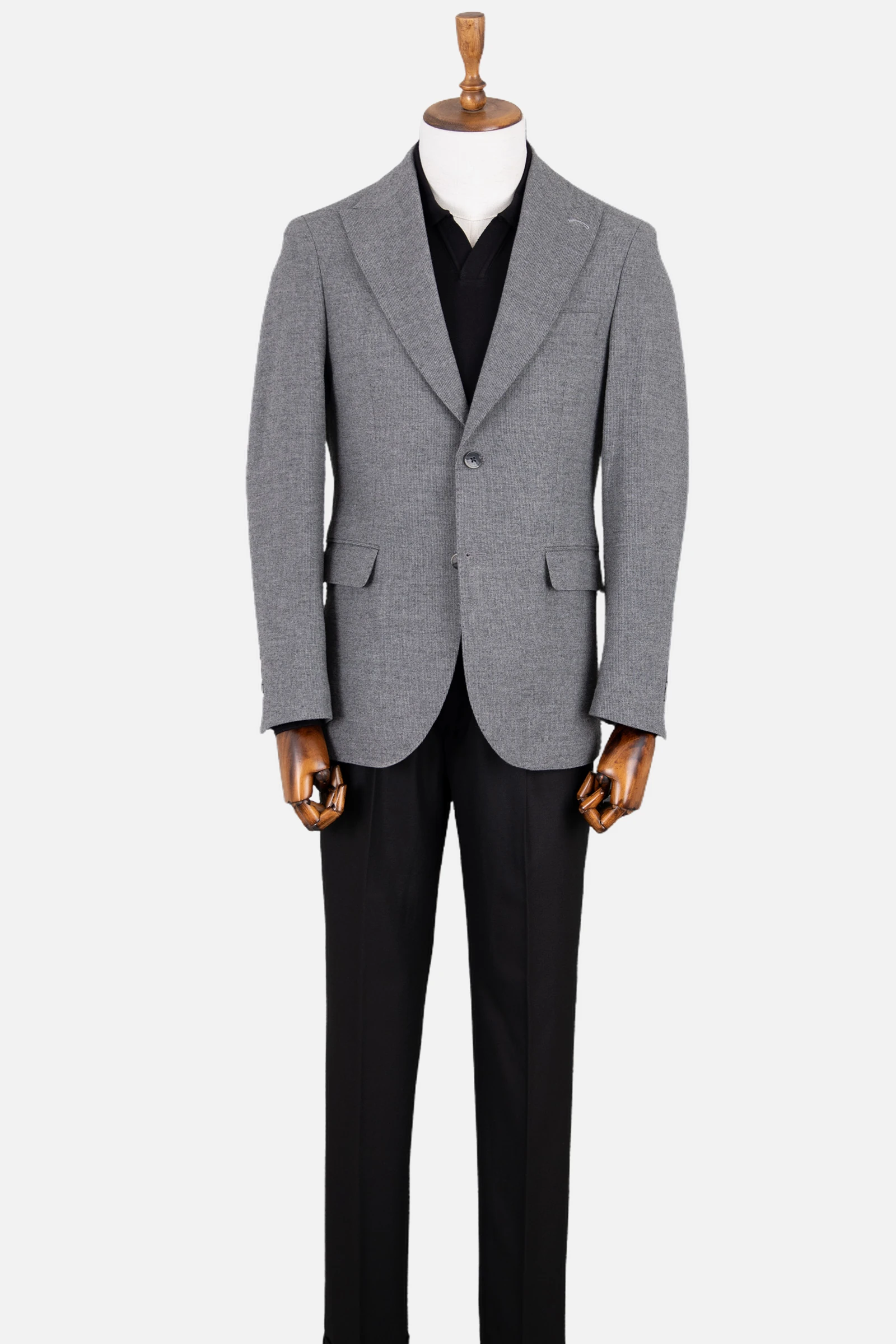 Casual Yün Ceket - Gri