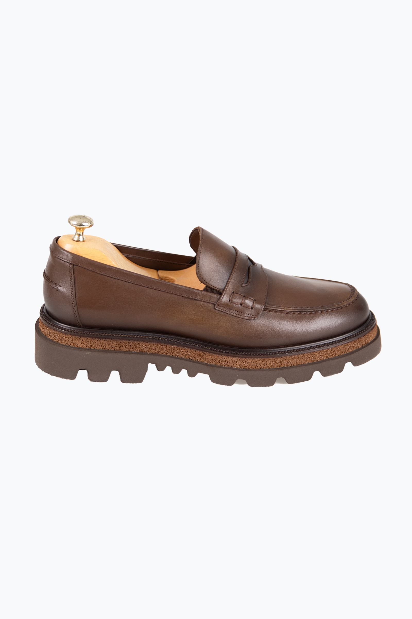 Erkek Loafer Deri Ayakkabı - Kahverengi