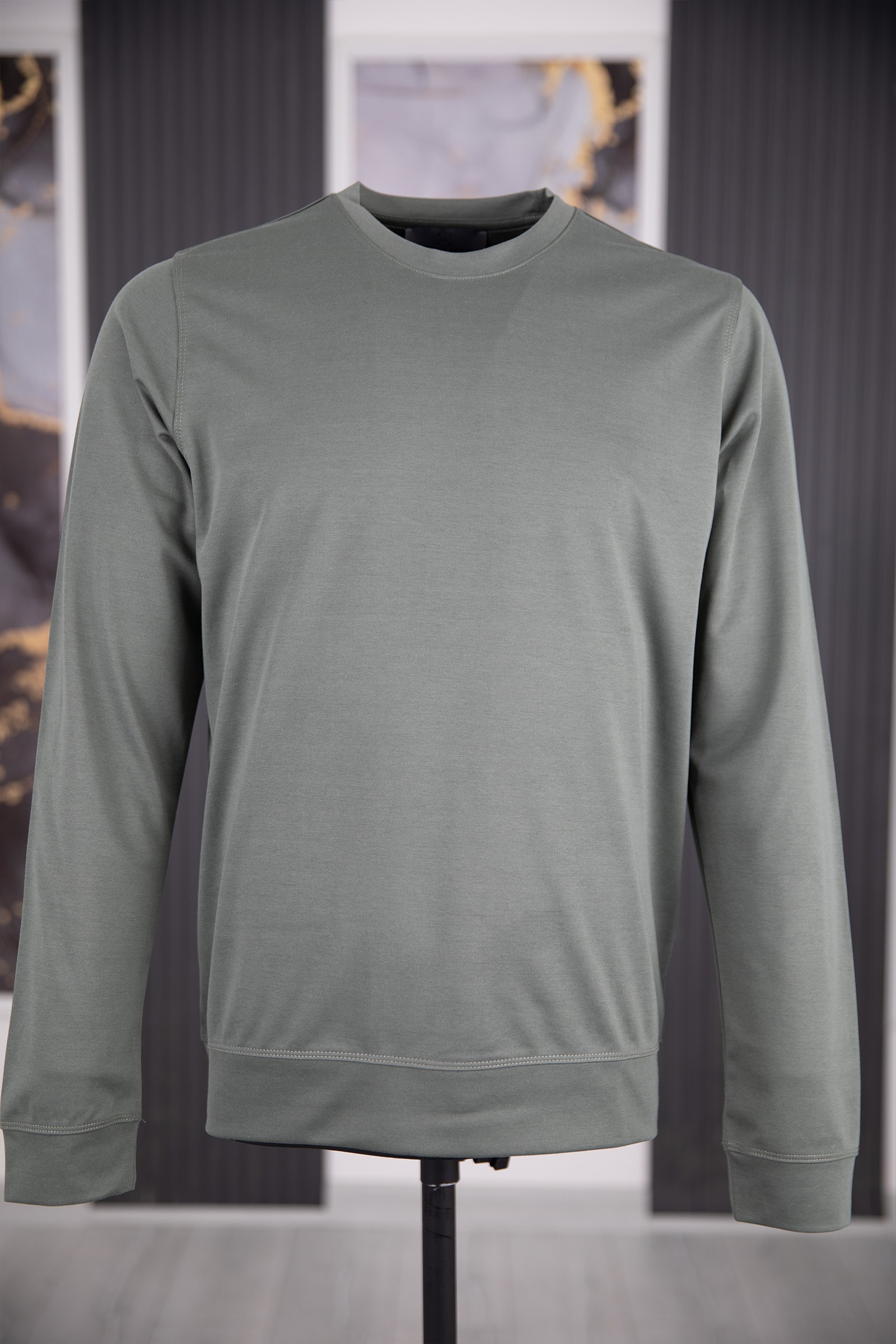 Bisiklet Yaka Sweatshirt - Haki