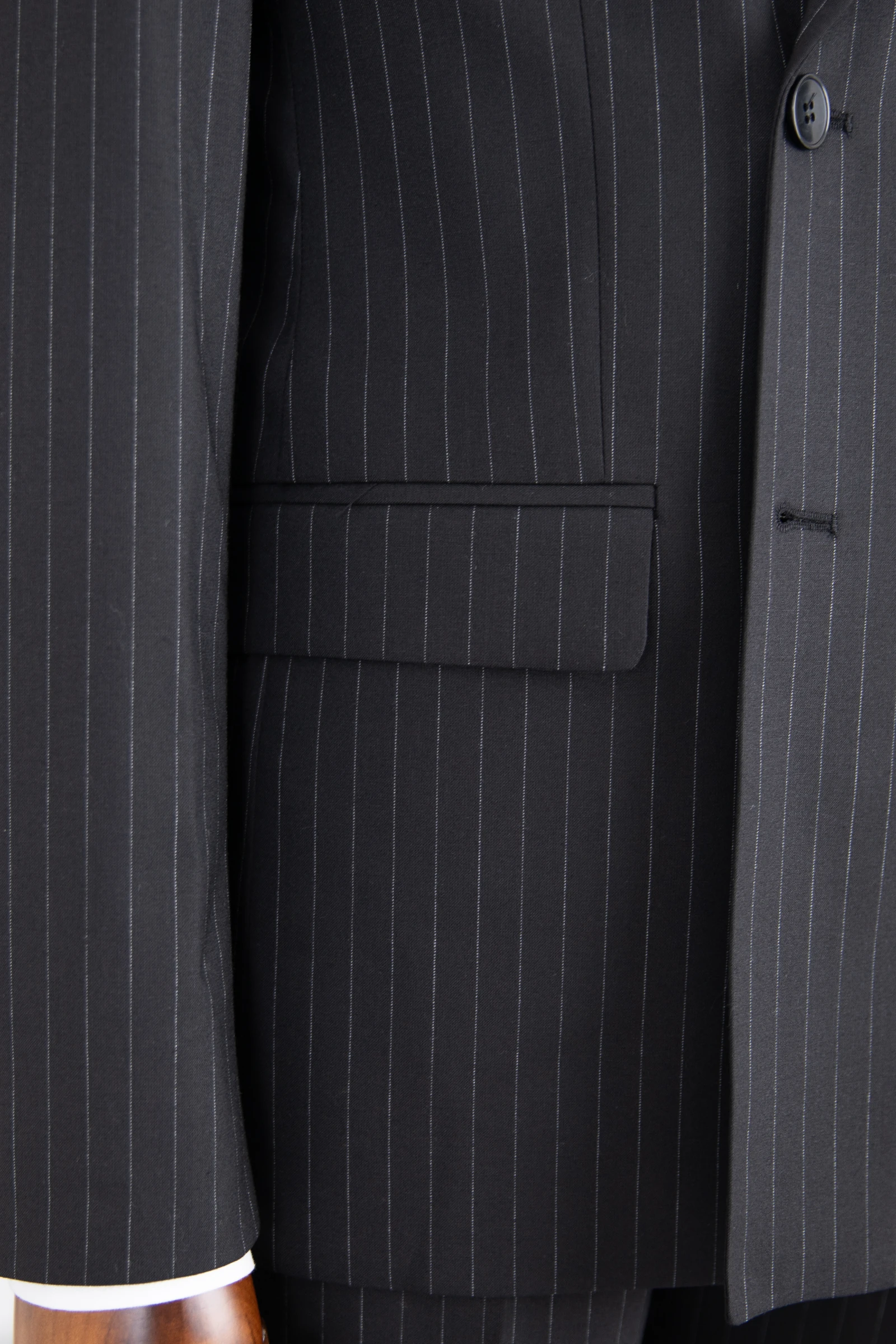 Kruvaze Çizgili Takım Elbise