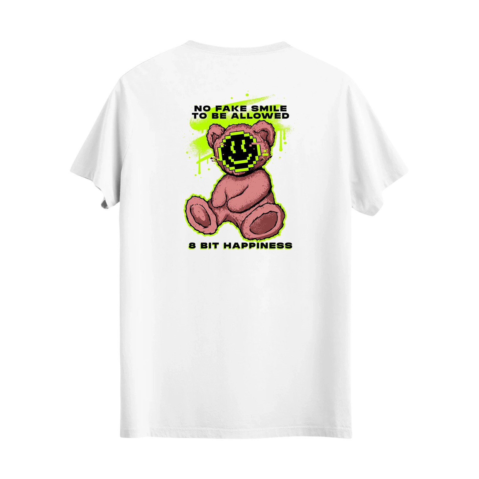 0063: Gülen yüz Baskılı Tshirt. 