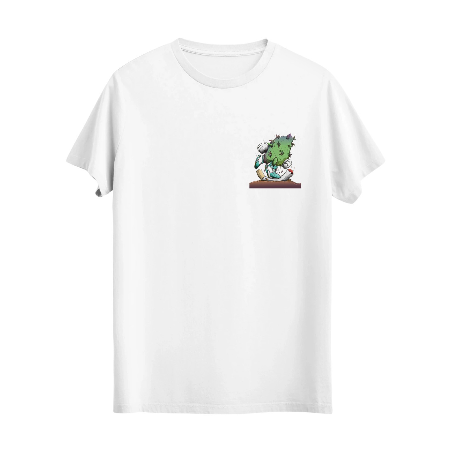 0035: Sigara söndüren bakteri Baskılı Tshirt. 
