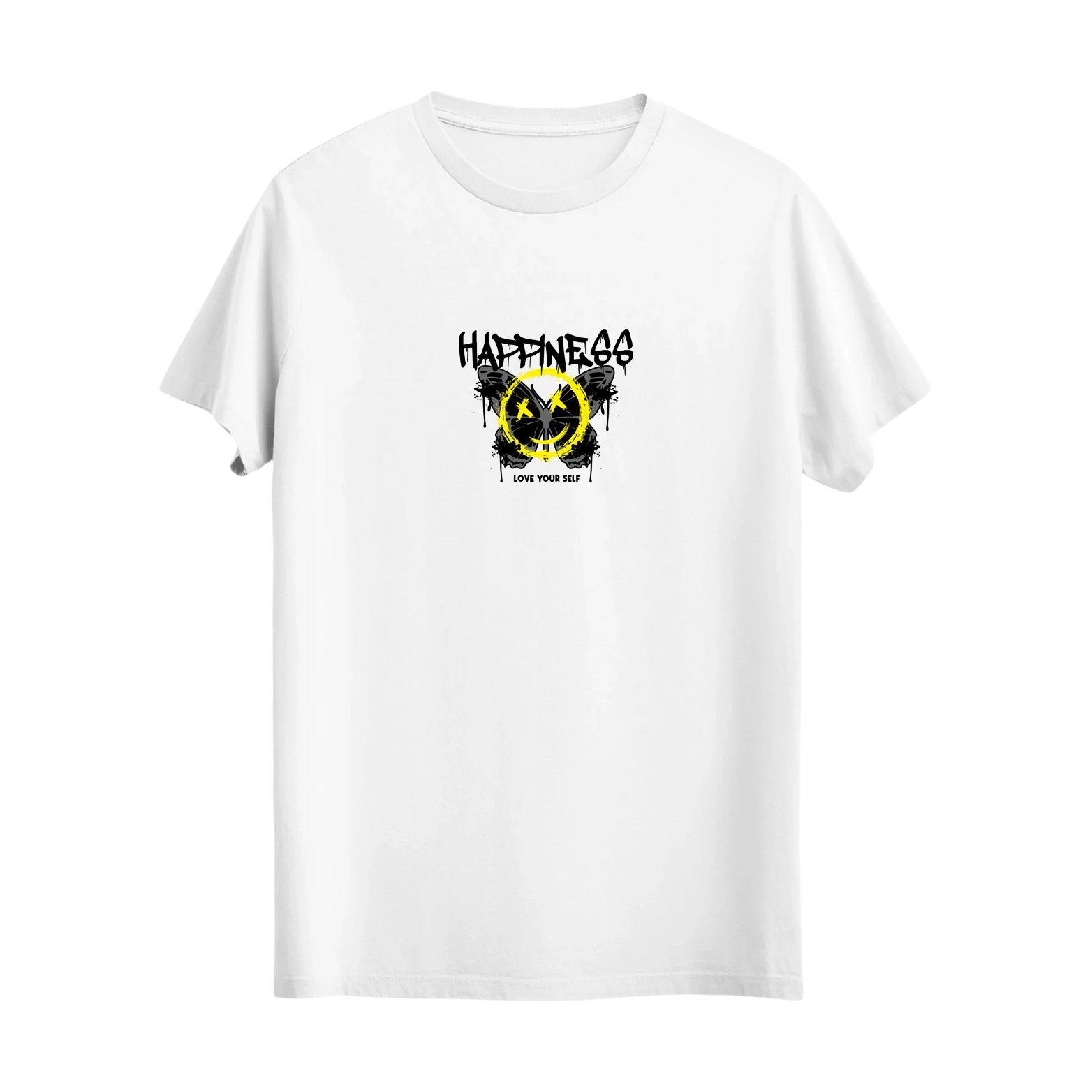 0065: Happiness Baskılı Tshirt. 