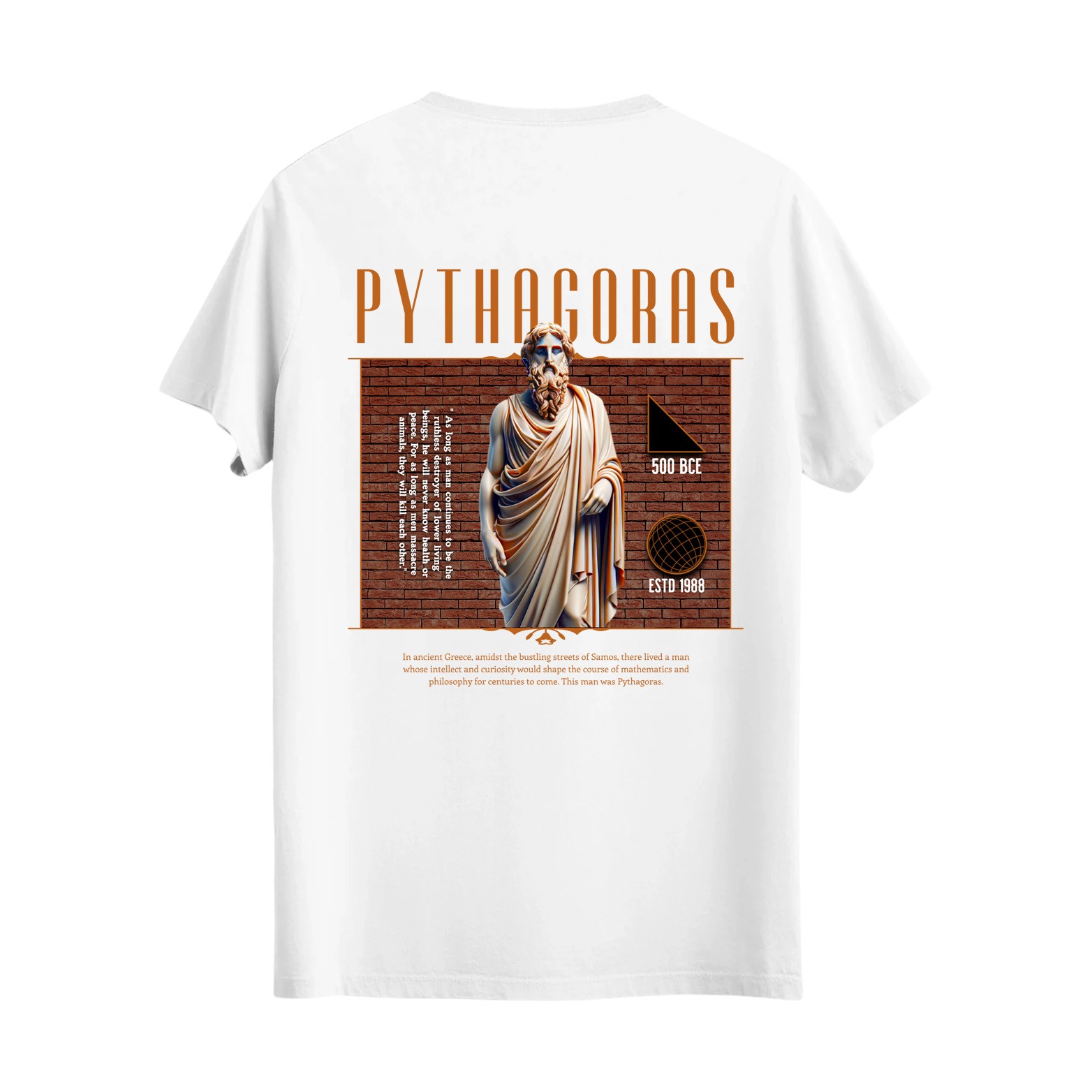 0042: PYTHAGORAS Baskılı Tshirt. 