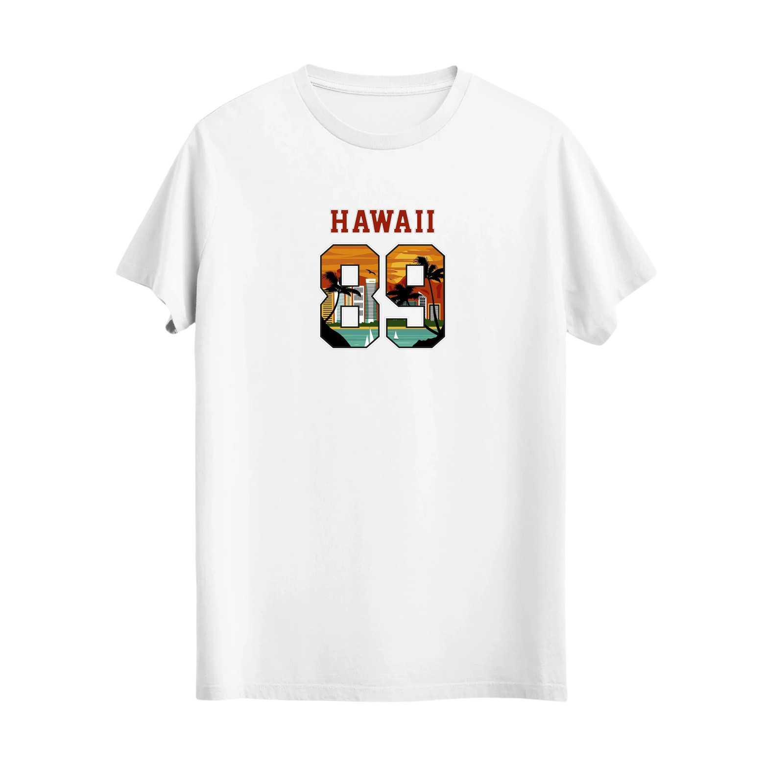 0048: HAWAI Baskılı Tshirt. 