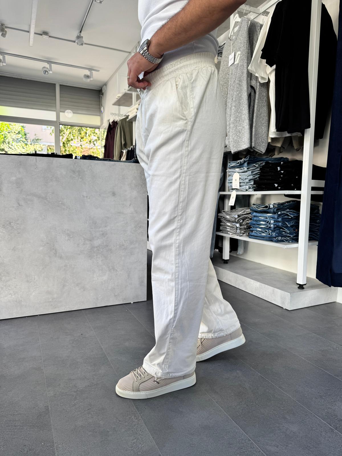 Bel ve Paça Lastikli Baggy Gabardin Pantolon (VV389)