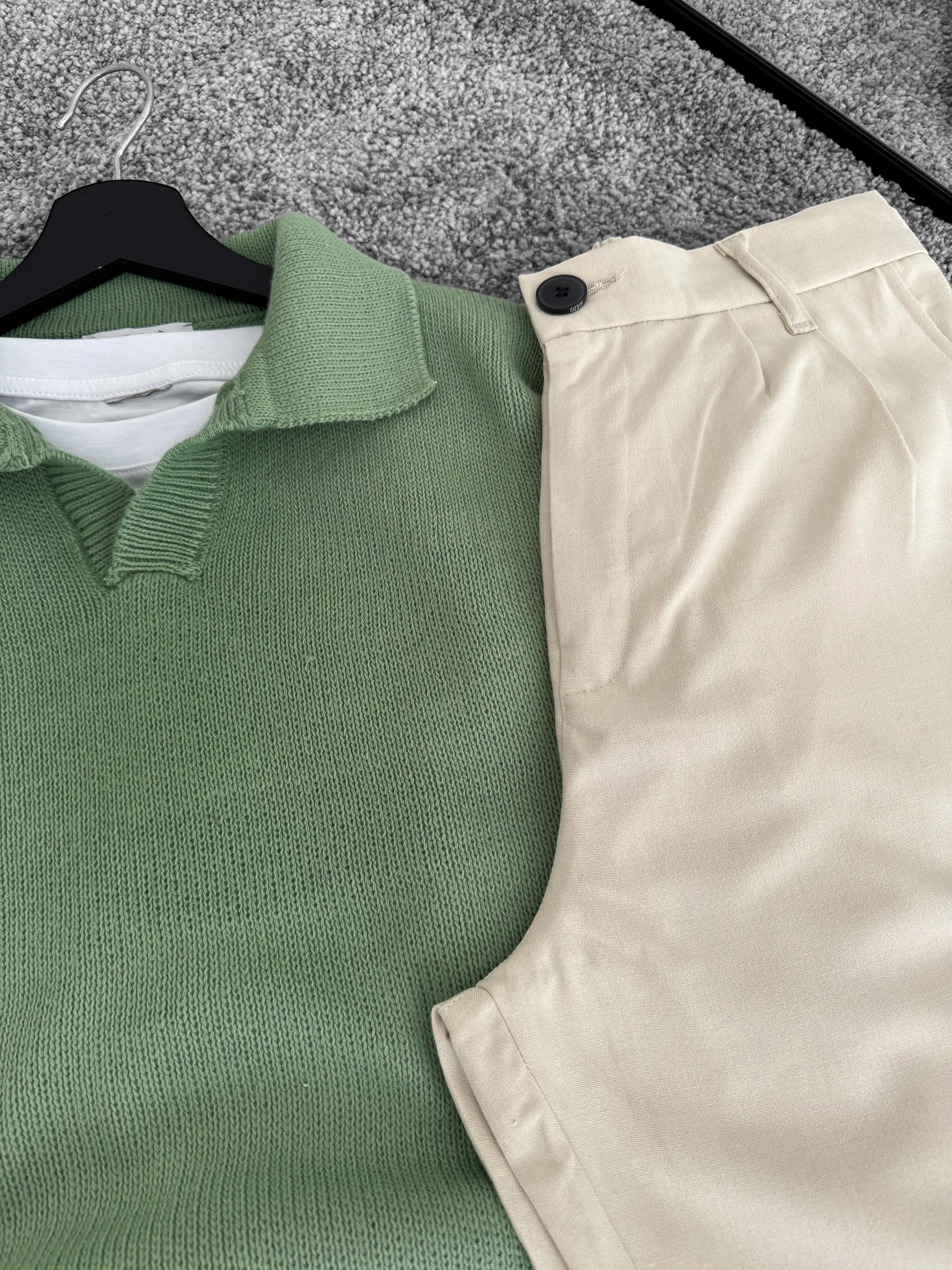 Mint Yumuşak Kumaş Tam Oversize Triko (VV173)