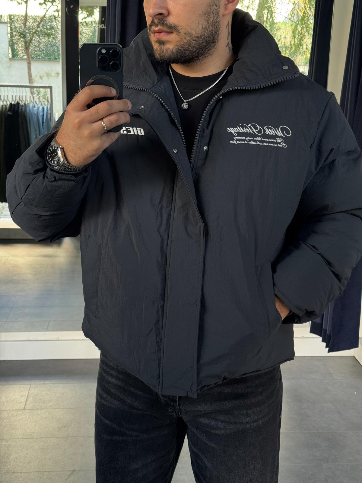 Sırt Nakışlı Oversize Şişme Mont (VV416)