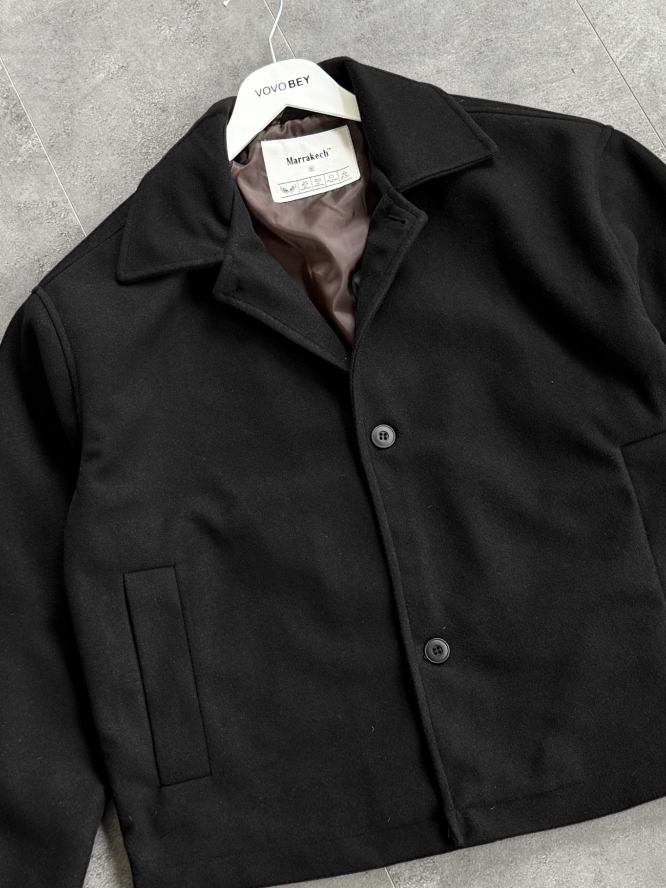 MRK Kaşe Ceket (VV414) - Siyah