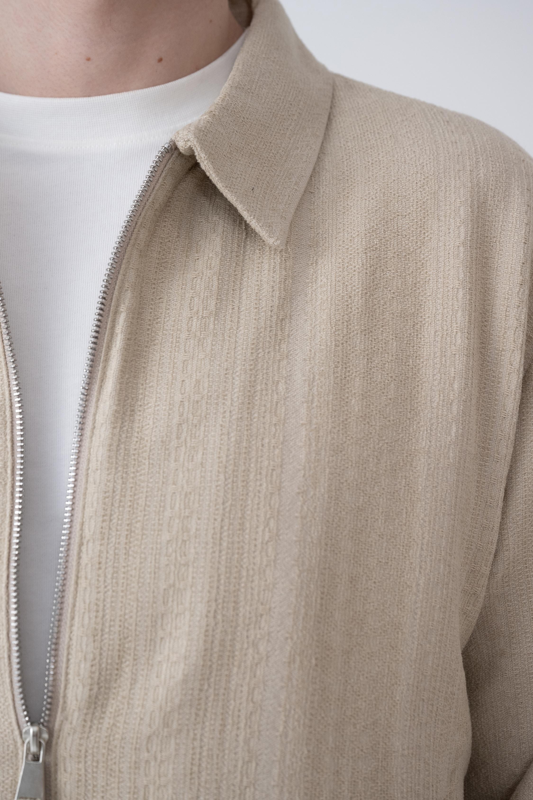 Etnik Desen Oversize Ceket (VP101) - Bej