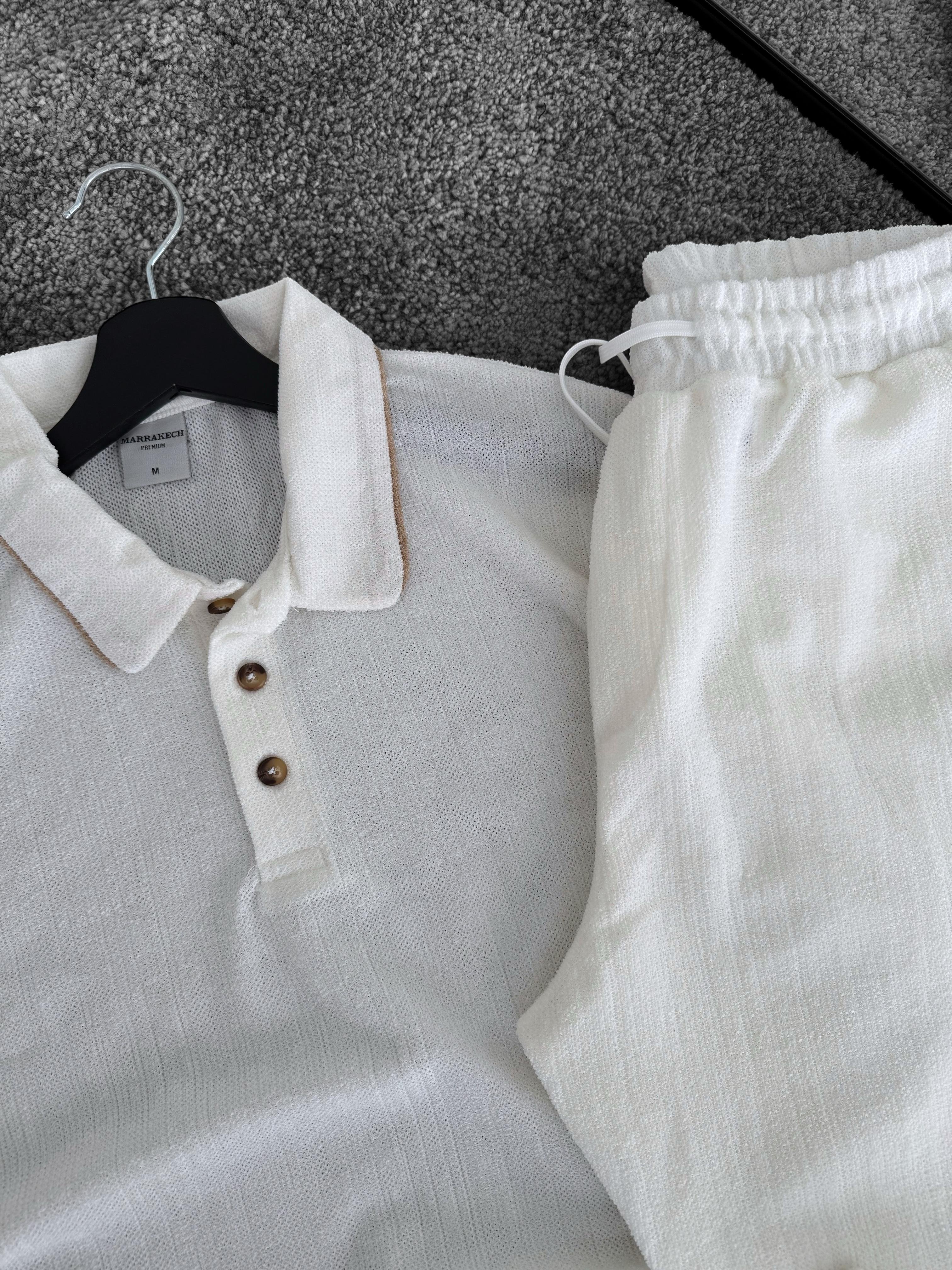 Havlu Kumaş Oversize Takım (VV320) - Beyaz