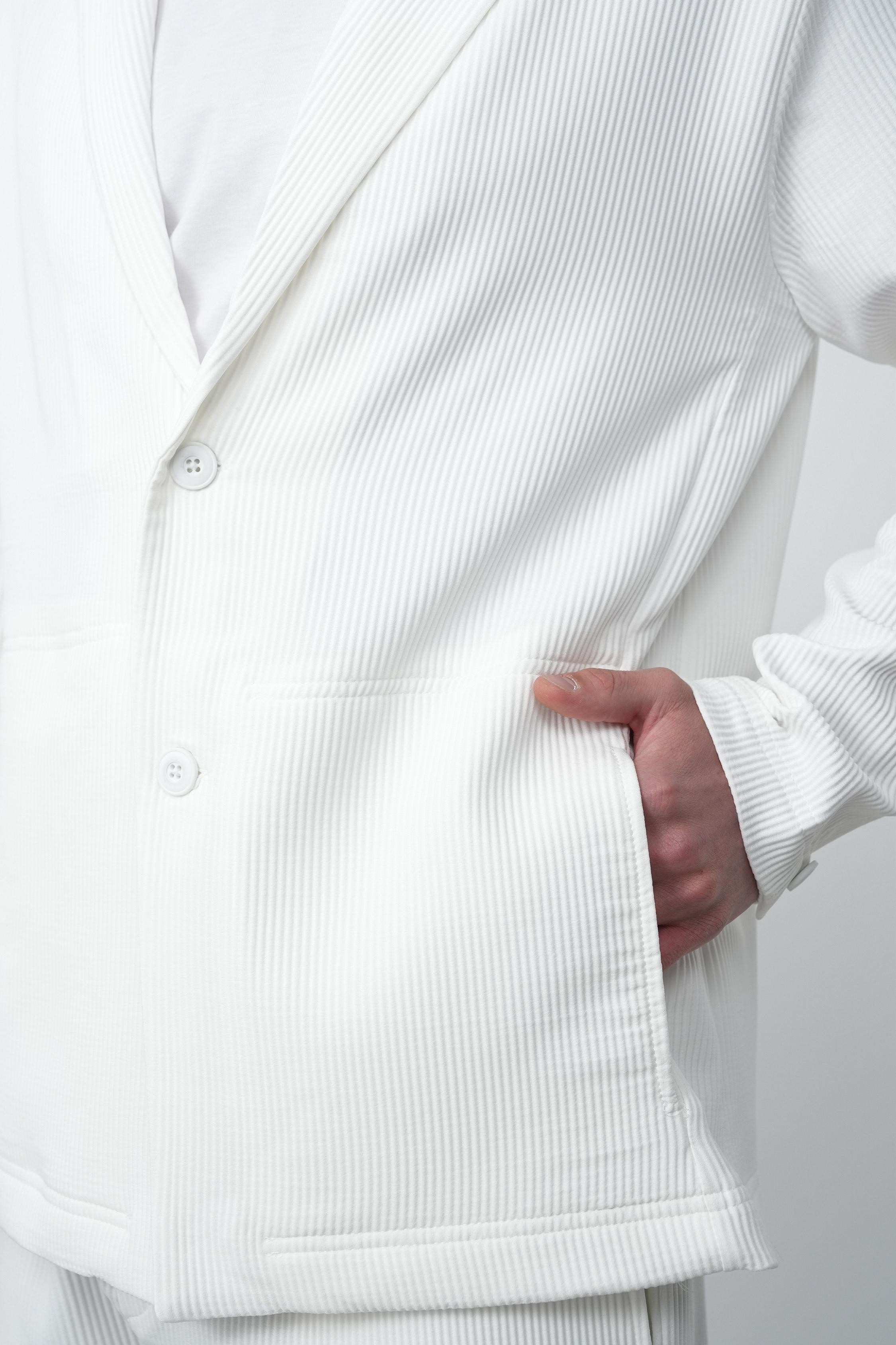 Fitilli Kumaş Oversize Takım (VP100) - Beyaz