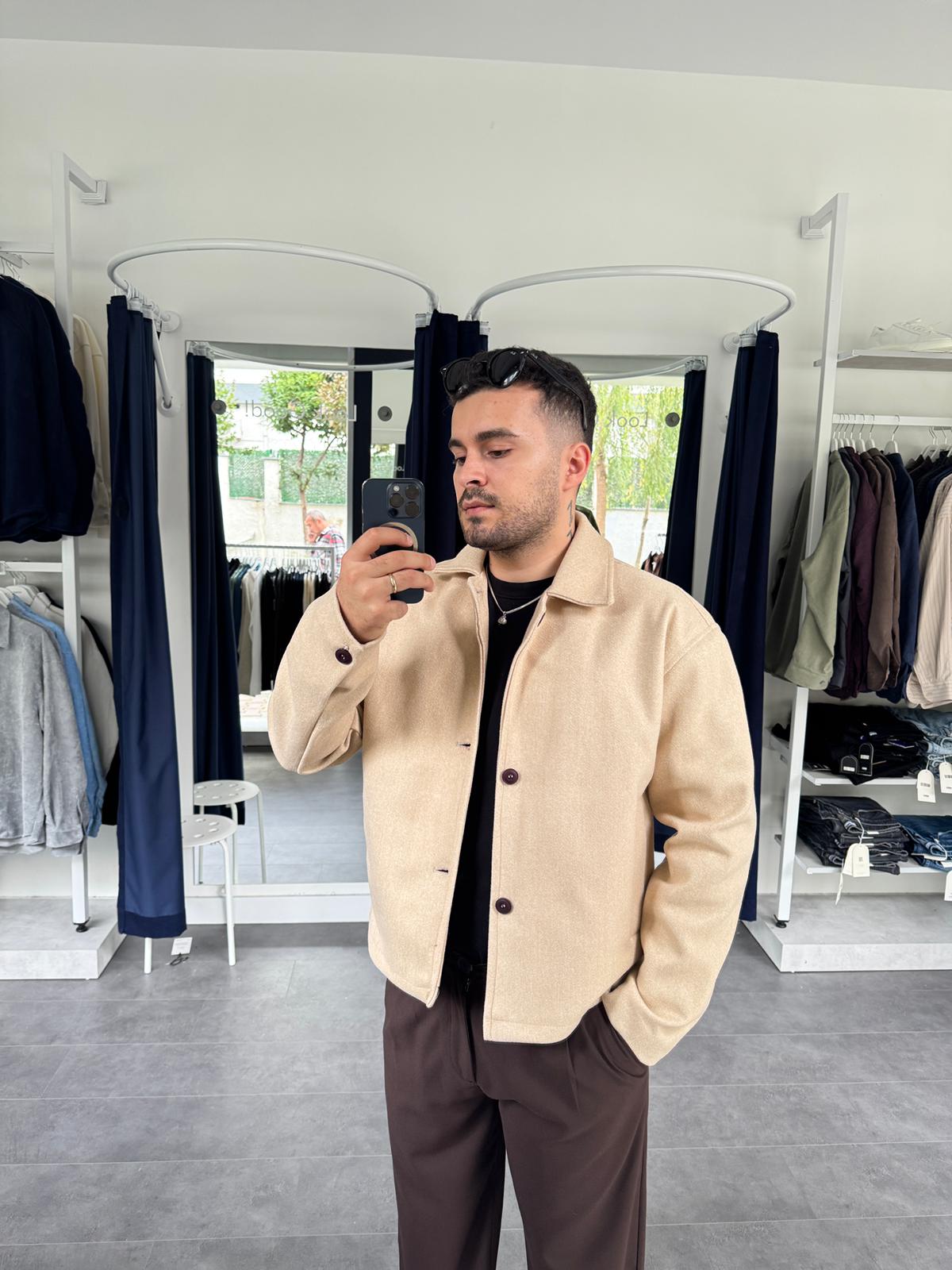 MRK Kaşe Ceket (VV414) - Bej