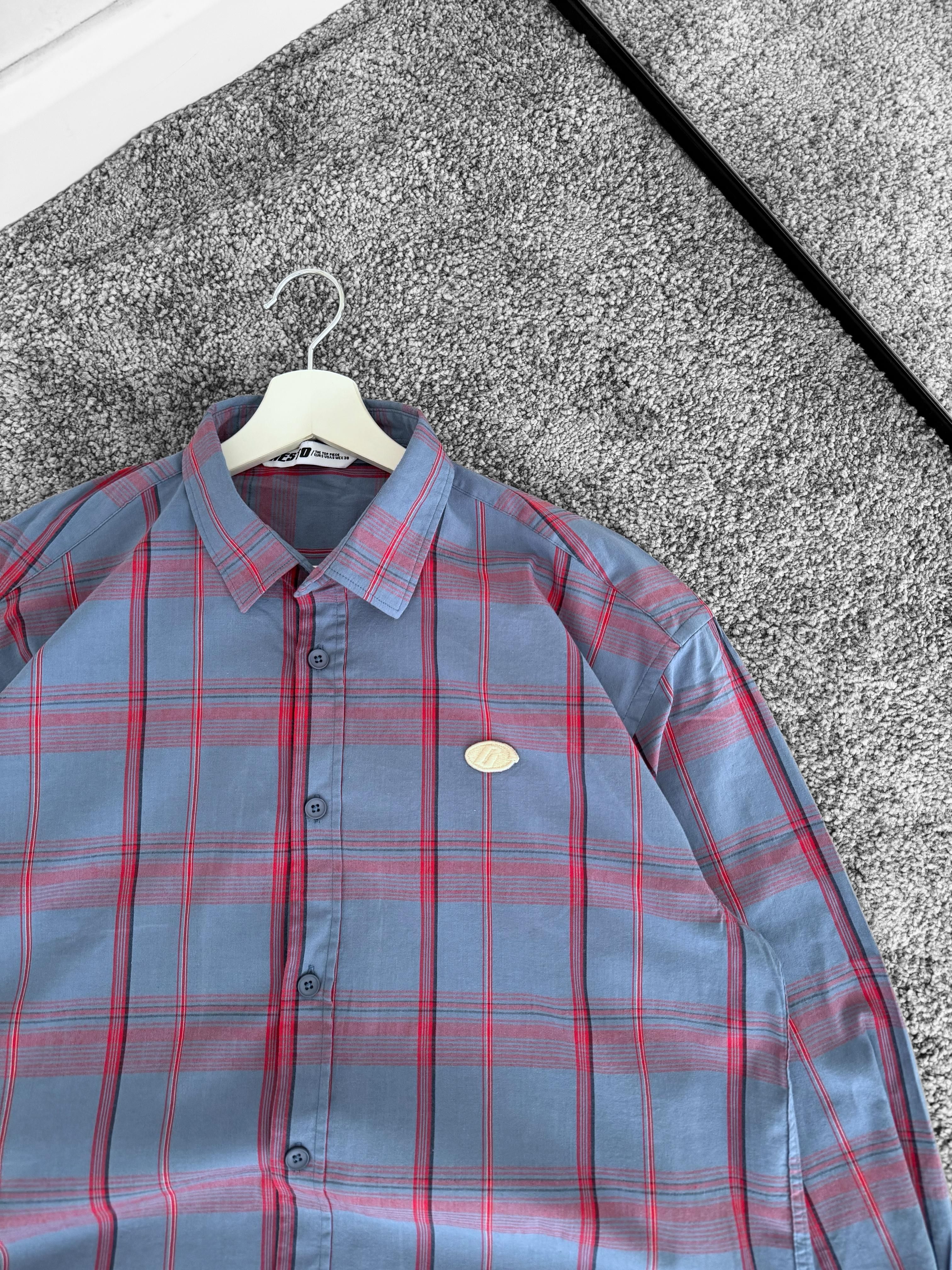 G logolu Oversize Gömlek & Kot Baggy Pantolon (VV215) - Mavi