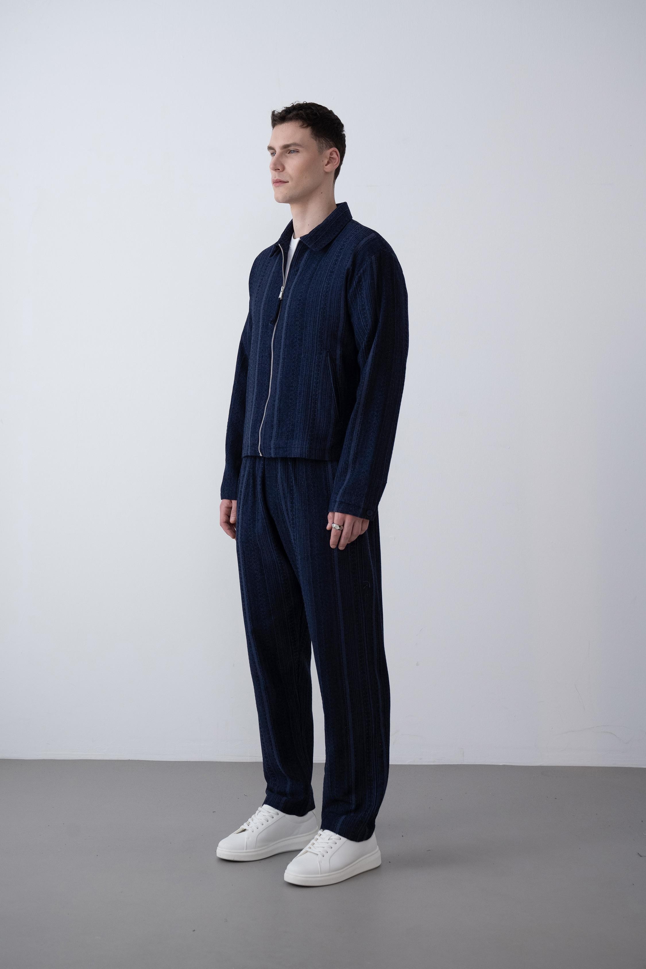 Etnik Desen Oversize Takım (VP103) - Lacivert