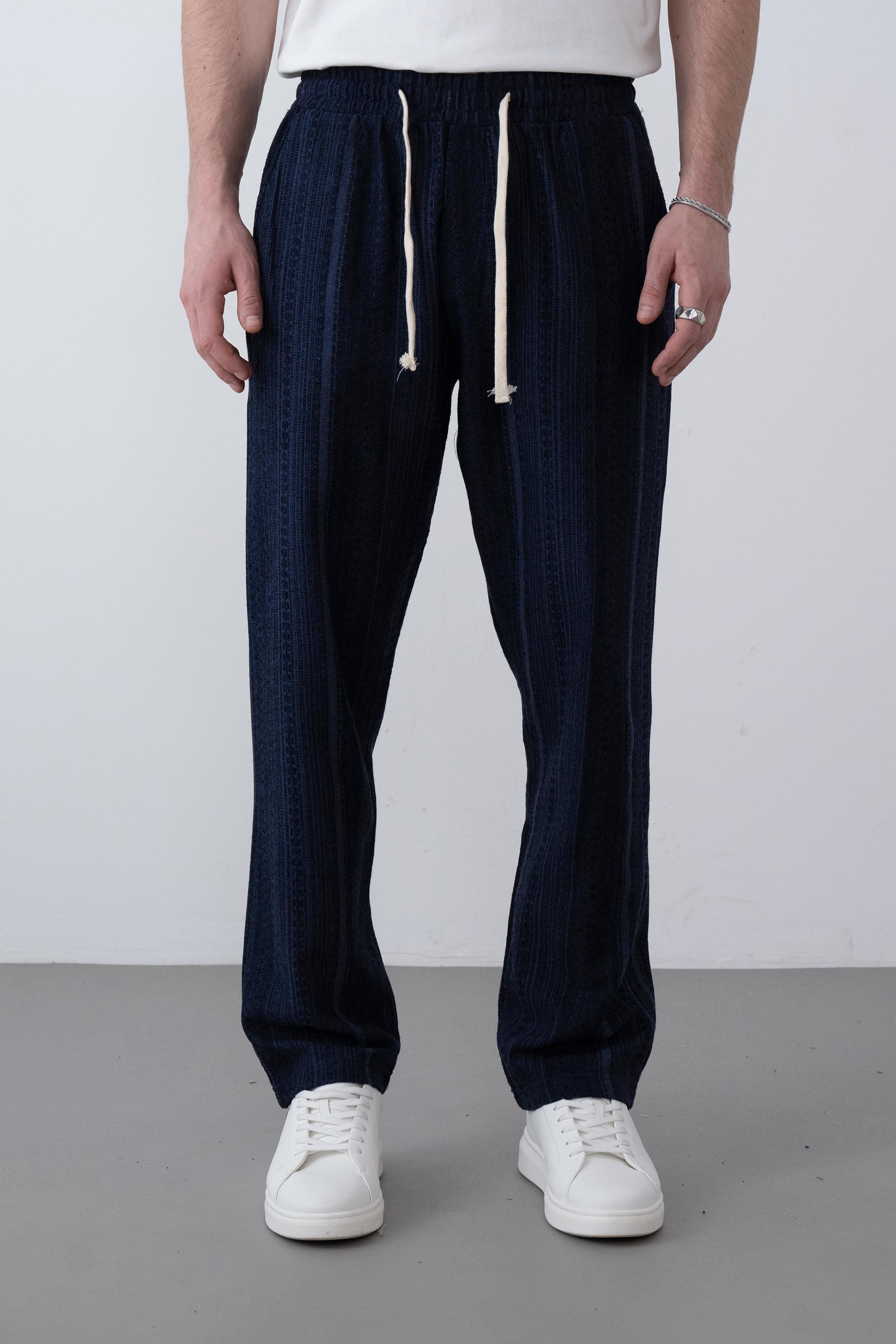 Etnik Desen Oversize Takım (VP103) - Lacivert