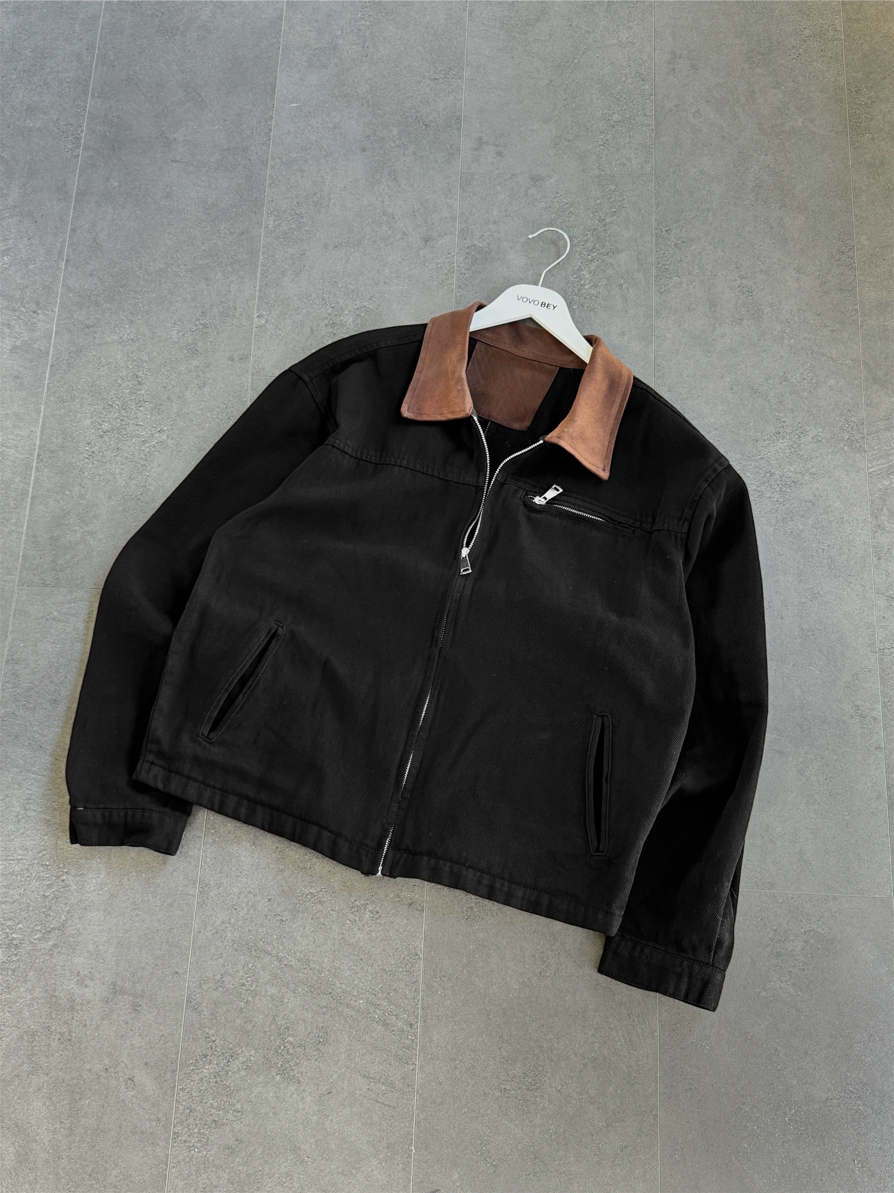 Yaka Detaylı Gabardin Ceket (VV407)