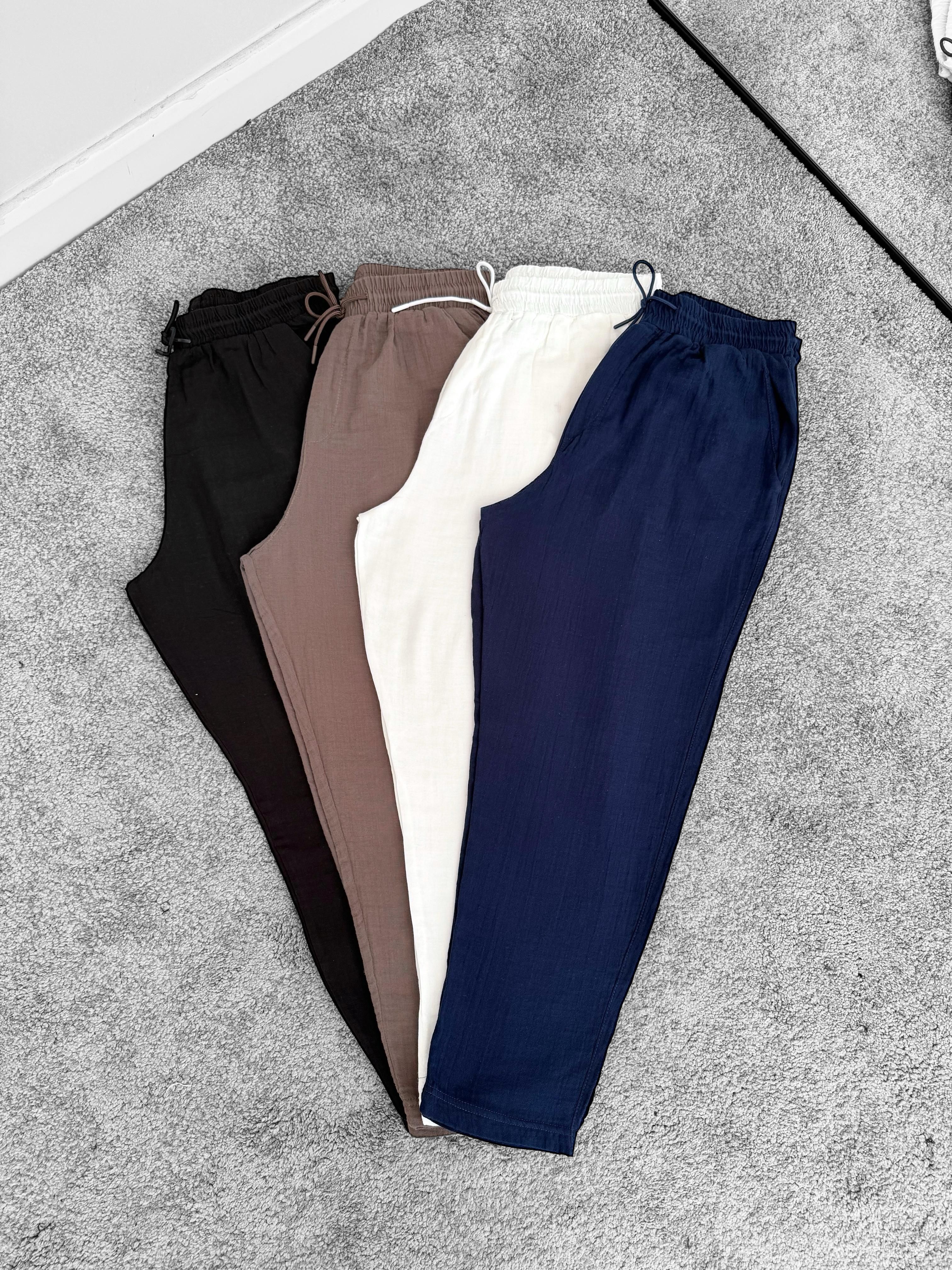 Müslin Kumaş Baggy Kesim Pantolon (VV306)