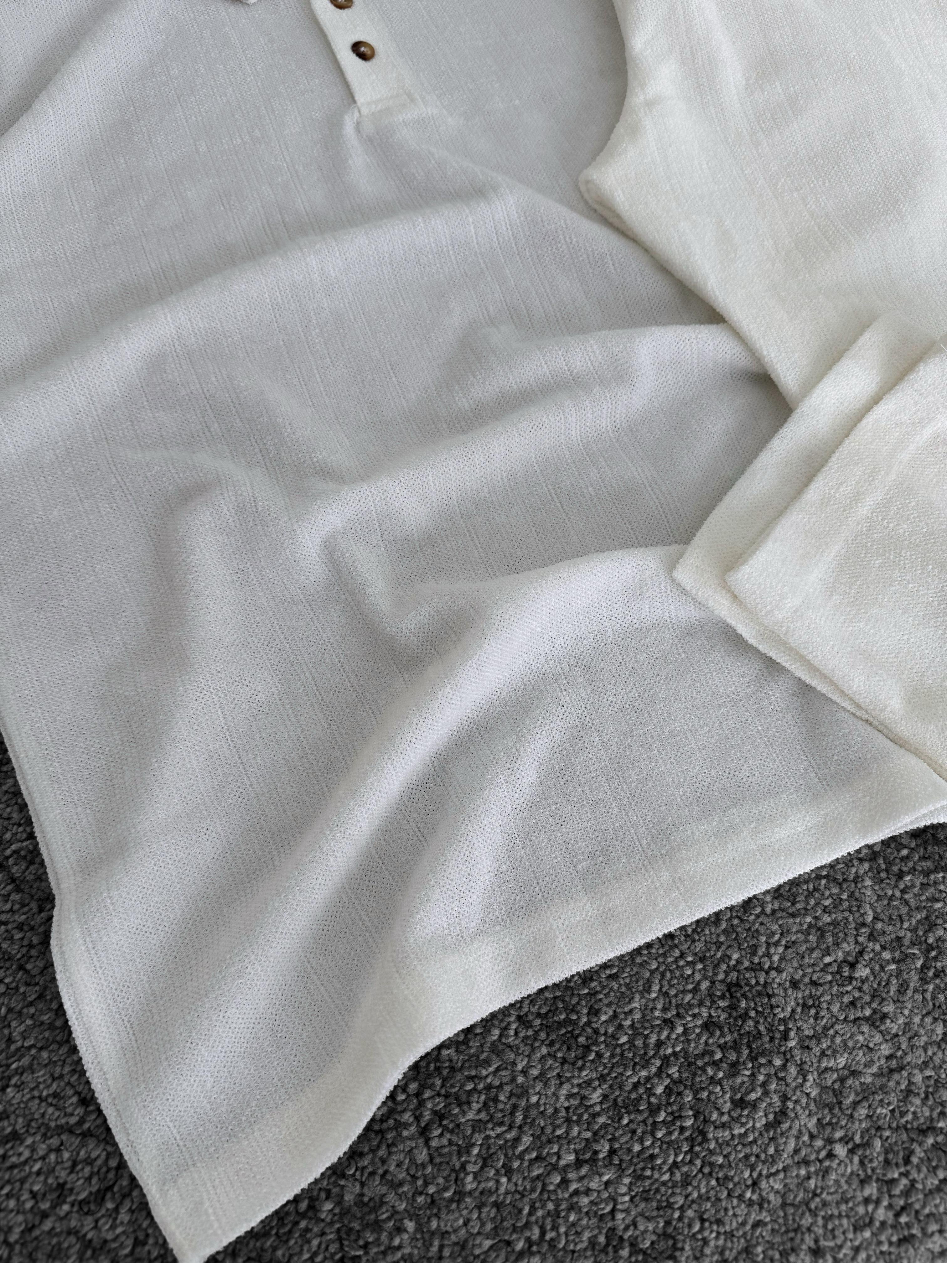 Havlu Kumaş Oversize Takım (VV320) - Beyaz