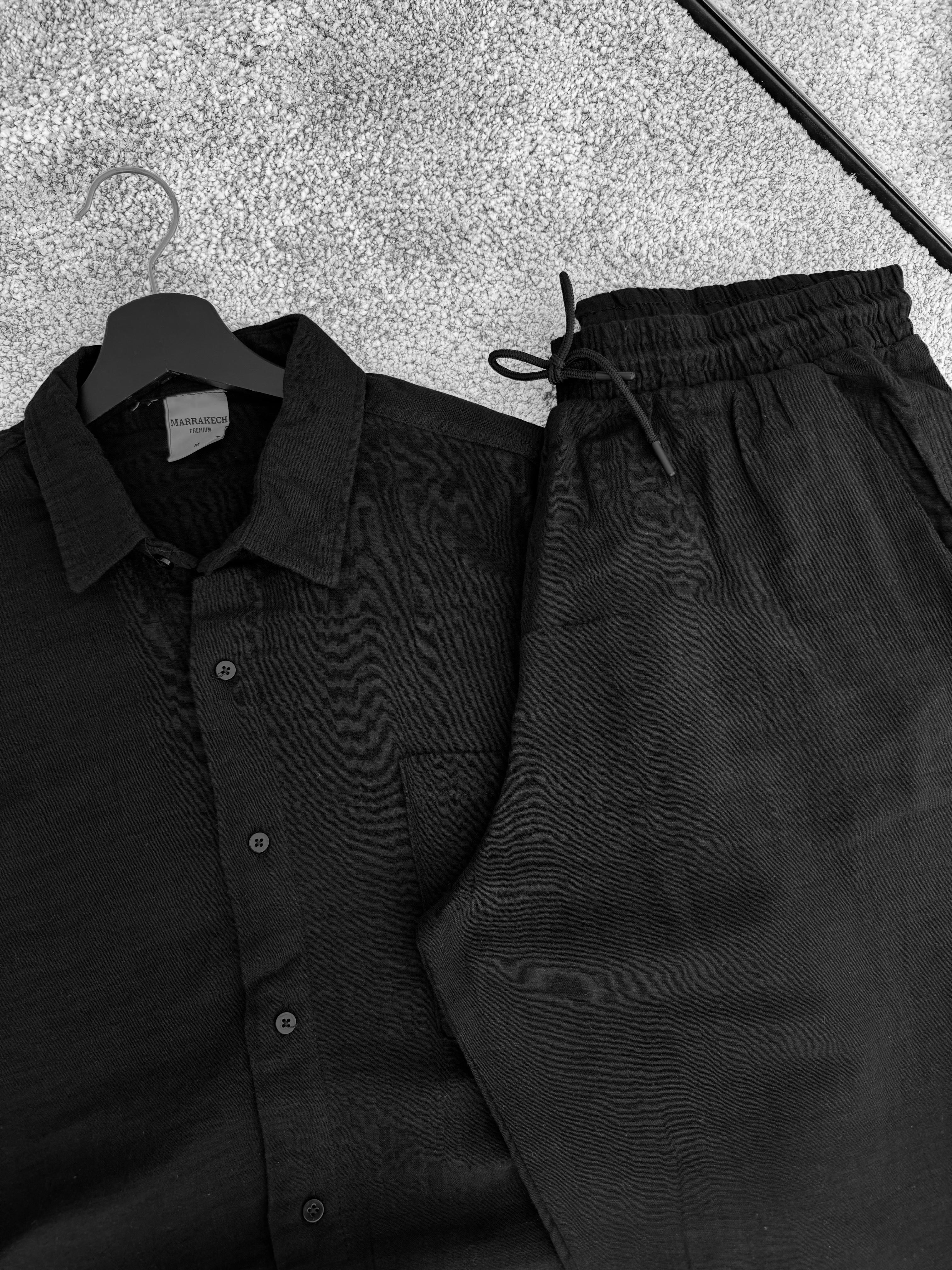 Müslin Kumaş Oversize Gömlek (VV307) - Siyah
