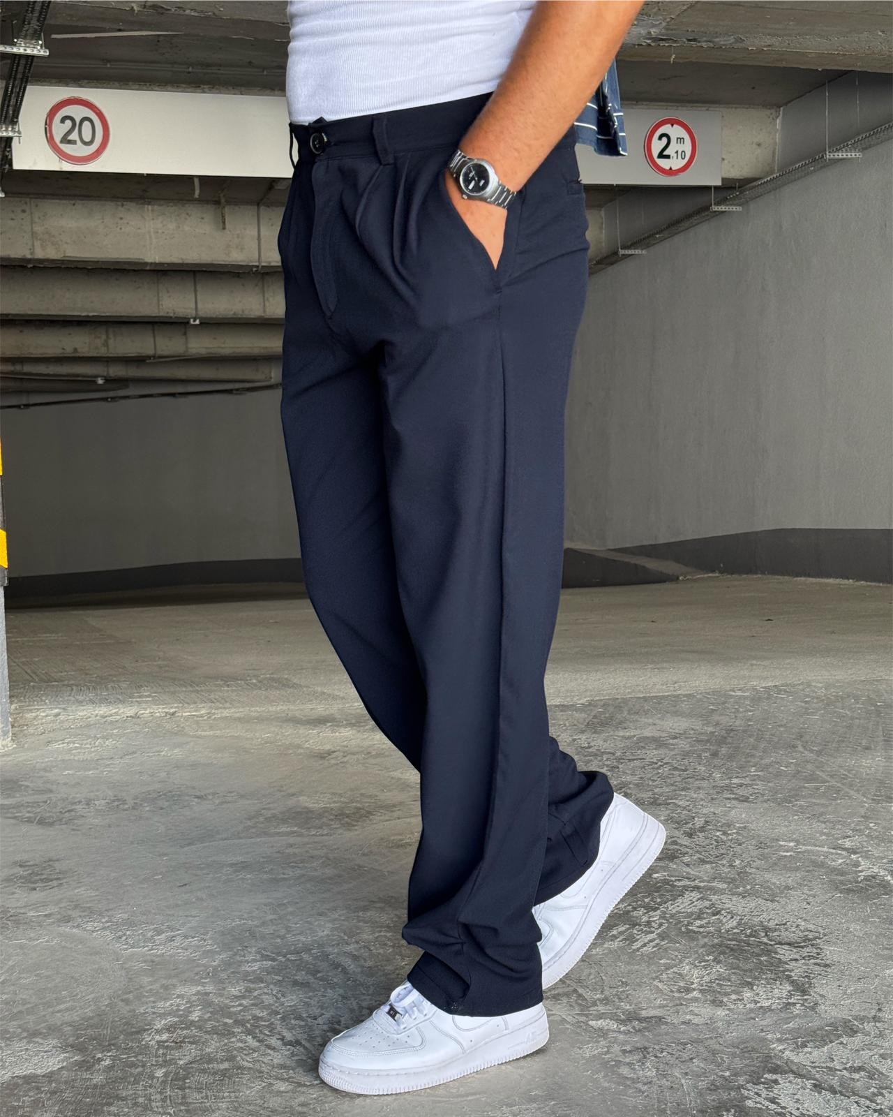 Giesto Baggy Kumaş Pantolon (VV354) - Lacivert