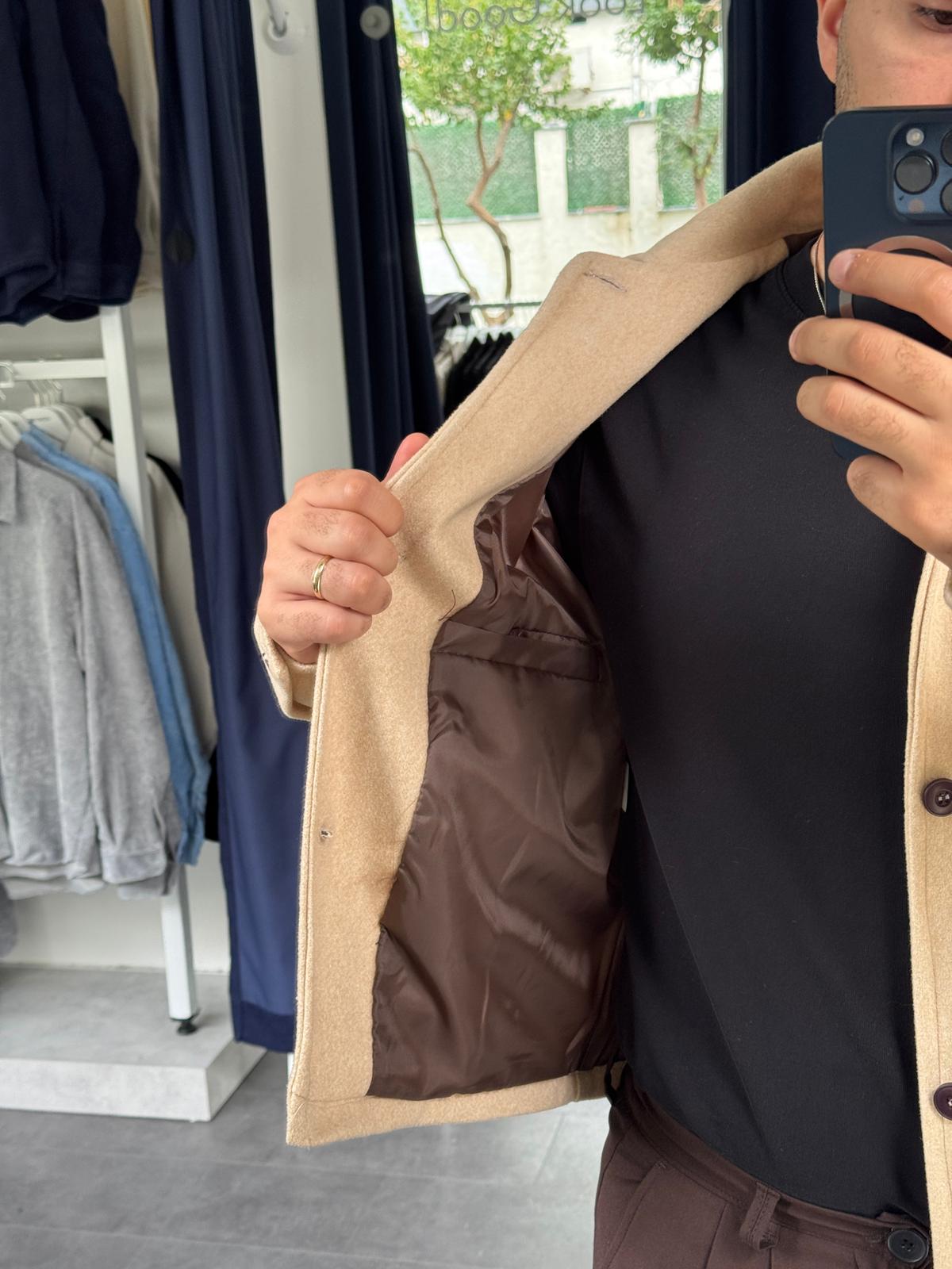 MRK Kaşe Ceket (VV414) - Bej