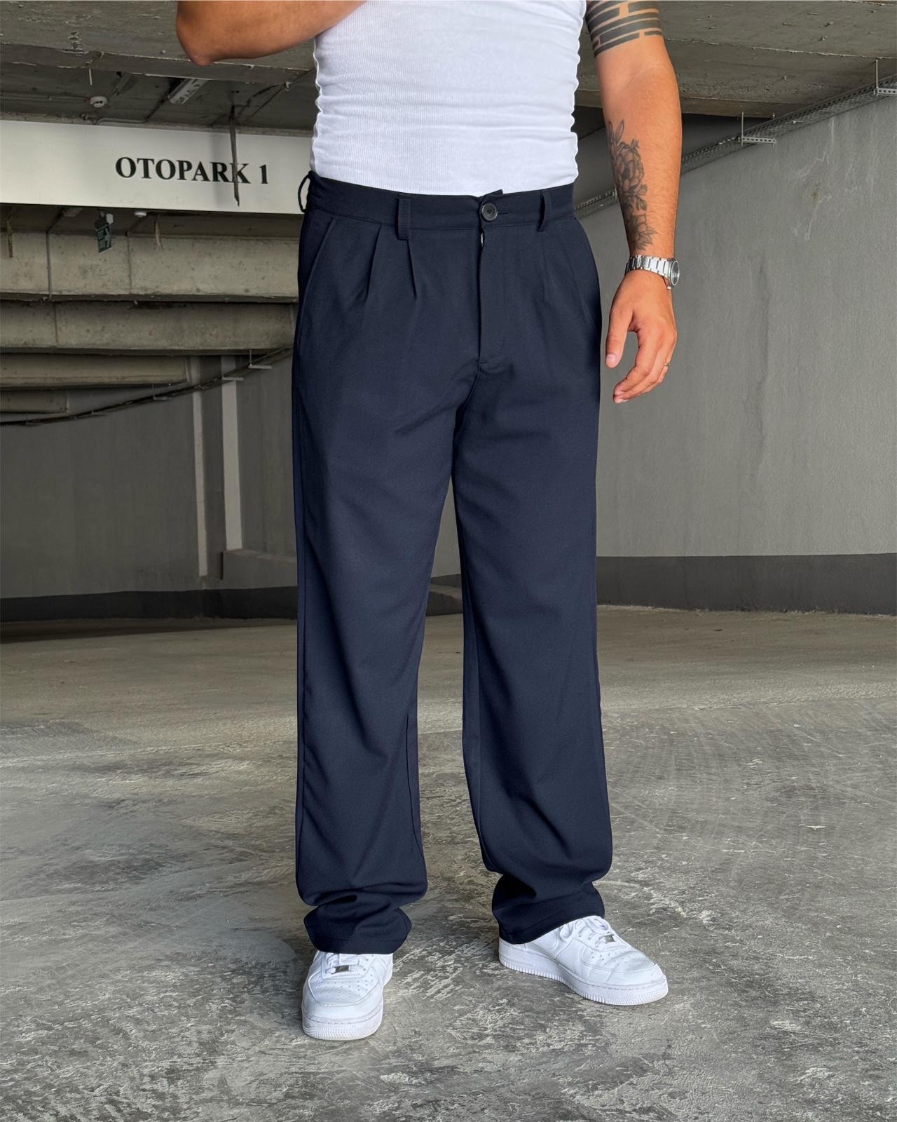 Giesto Baggy Kumaş Pantolon (VV354) - Lacivert