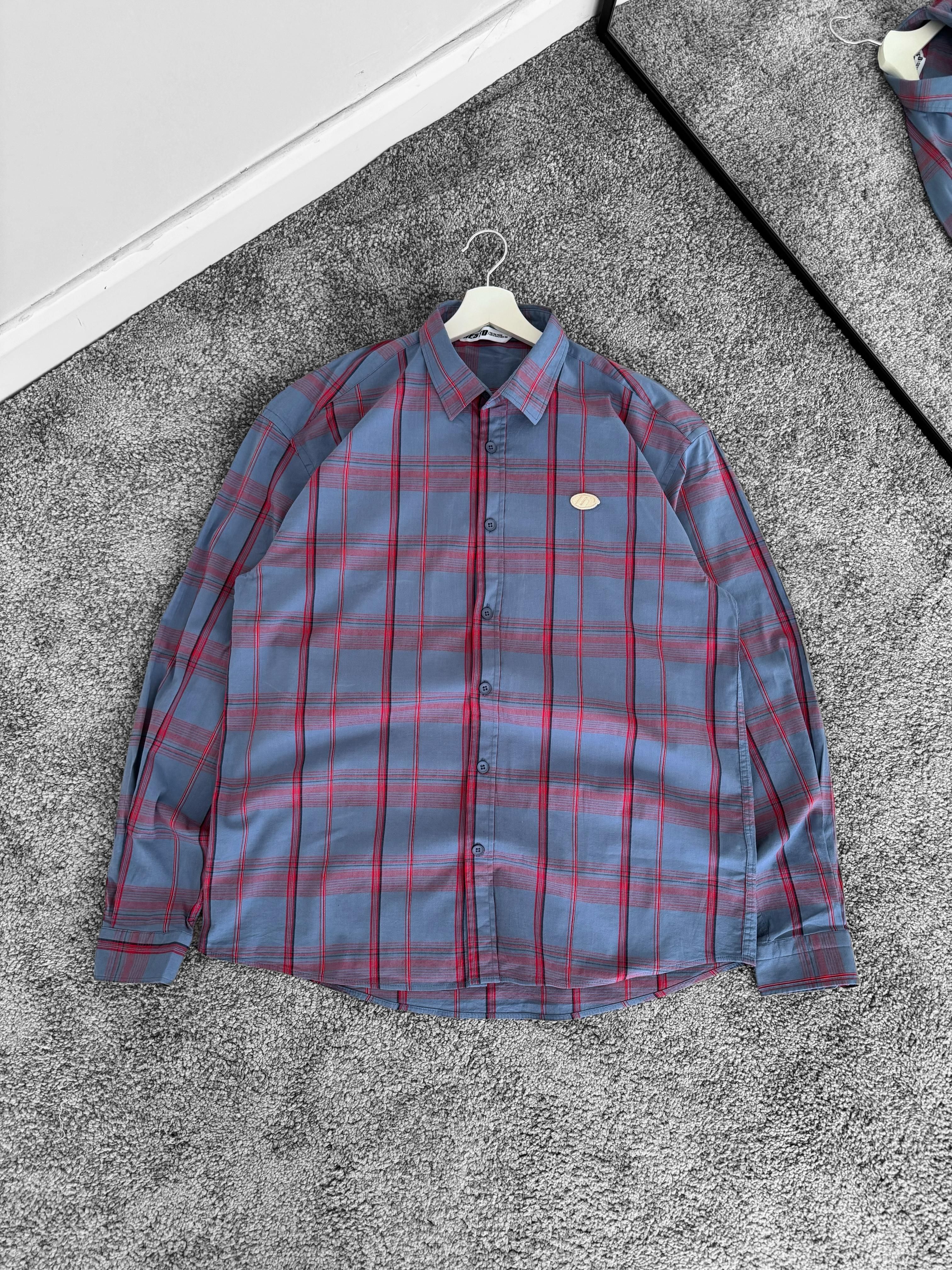 G logolu Oversize Gömlek & Kot Baggy Pantolon (VV215) - Mavi