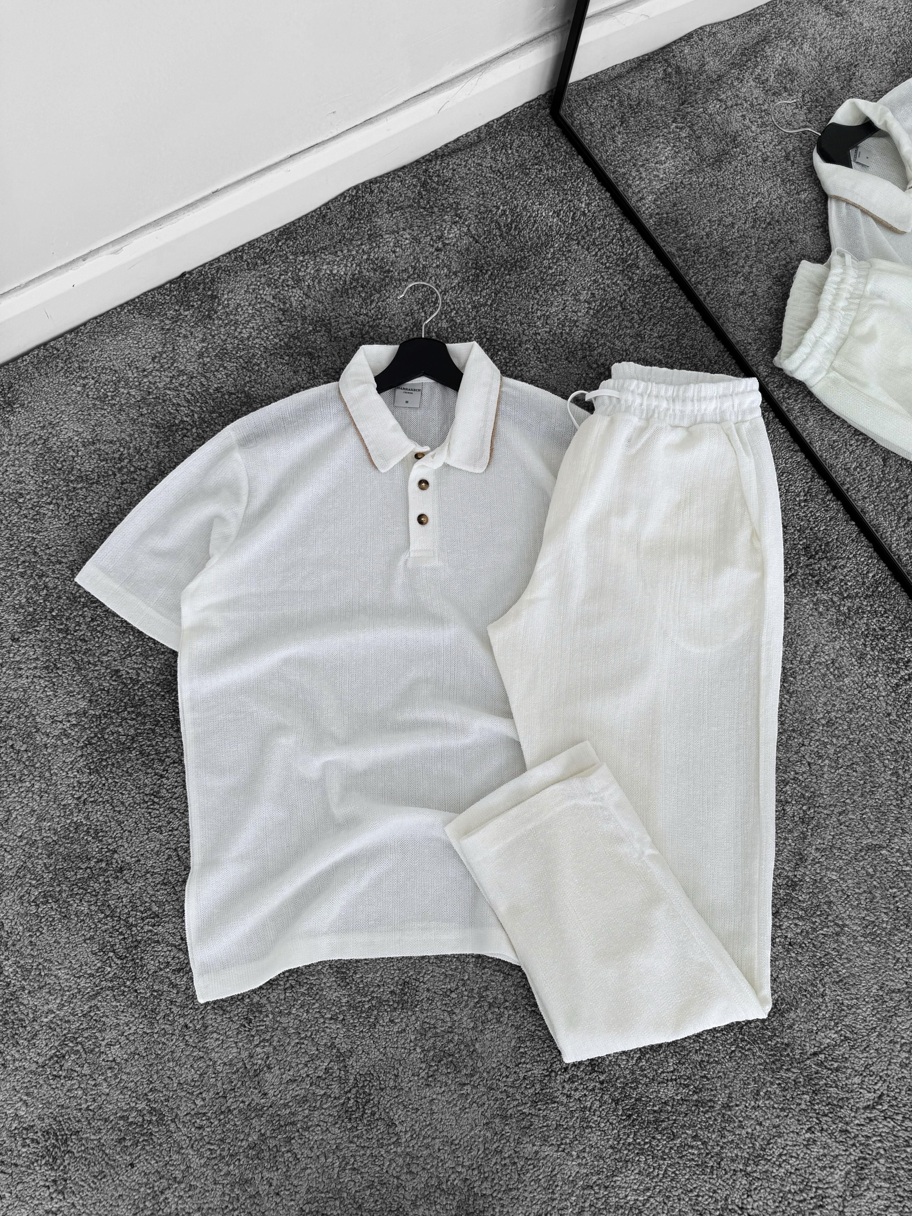 Havlu Kumaş Oversize Takım (VV320) - Beyaz