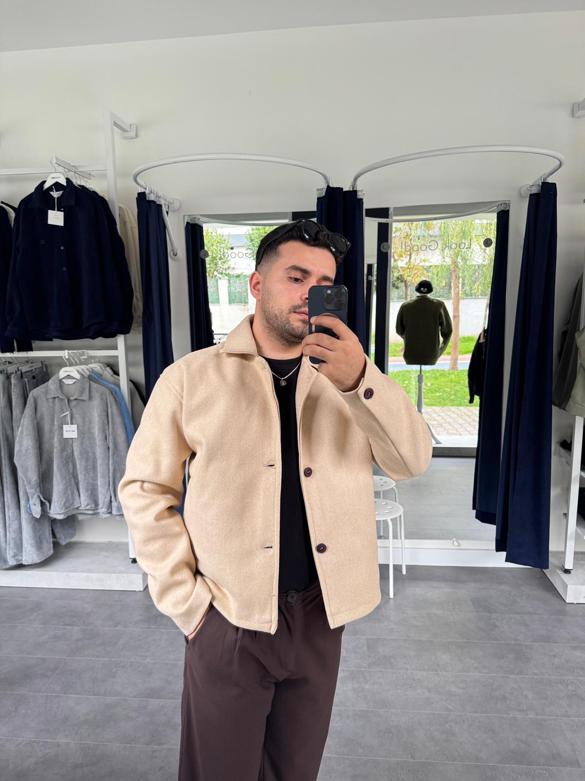 MRK Kaşe Ceket (VV414) - Bej