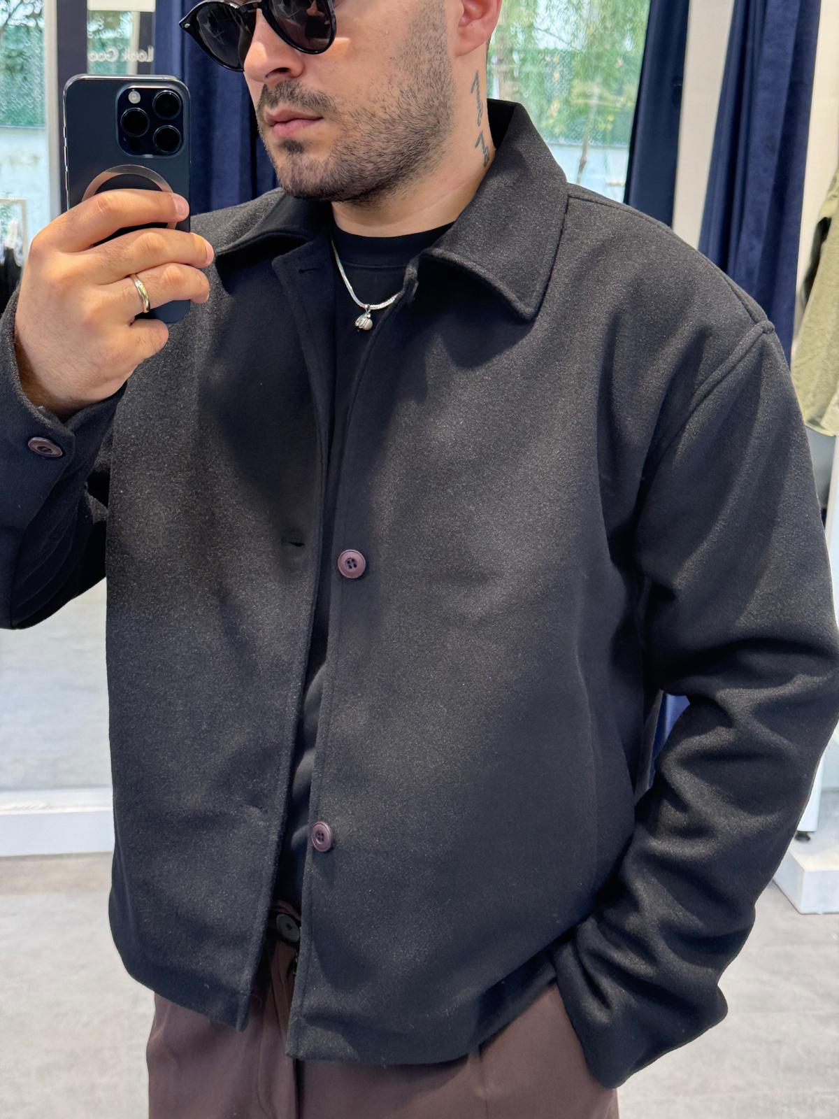 MRK Kaşe Ceket (VV414) - Siyah