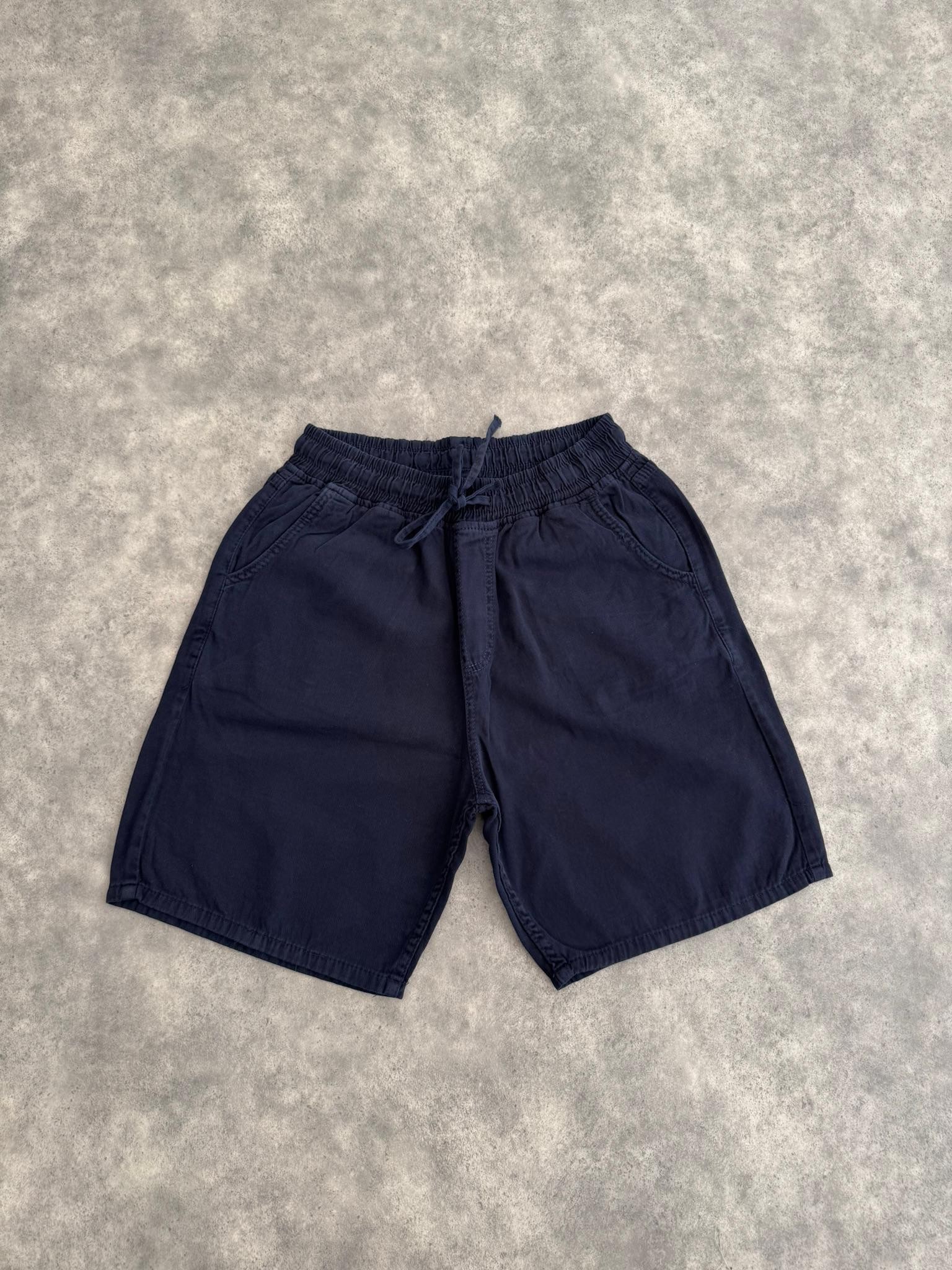 Bağcıklı Gabardin Şort (VV340) - Lacivert