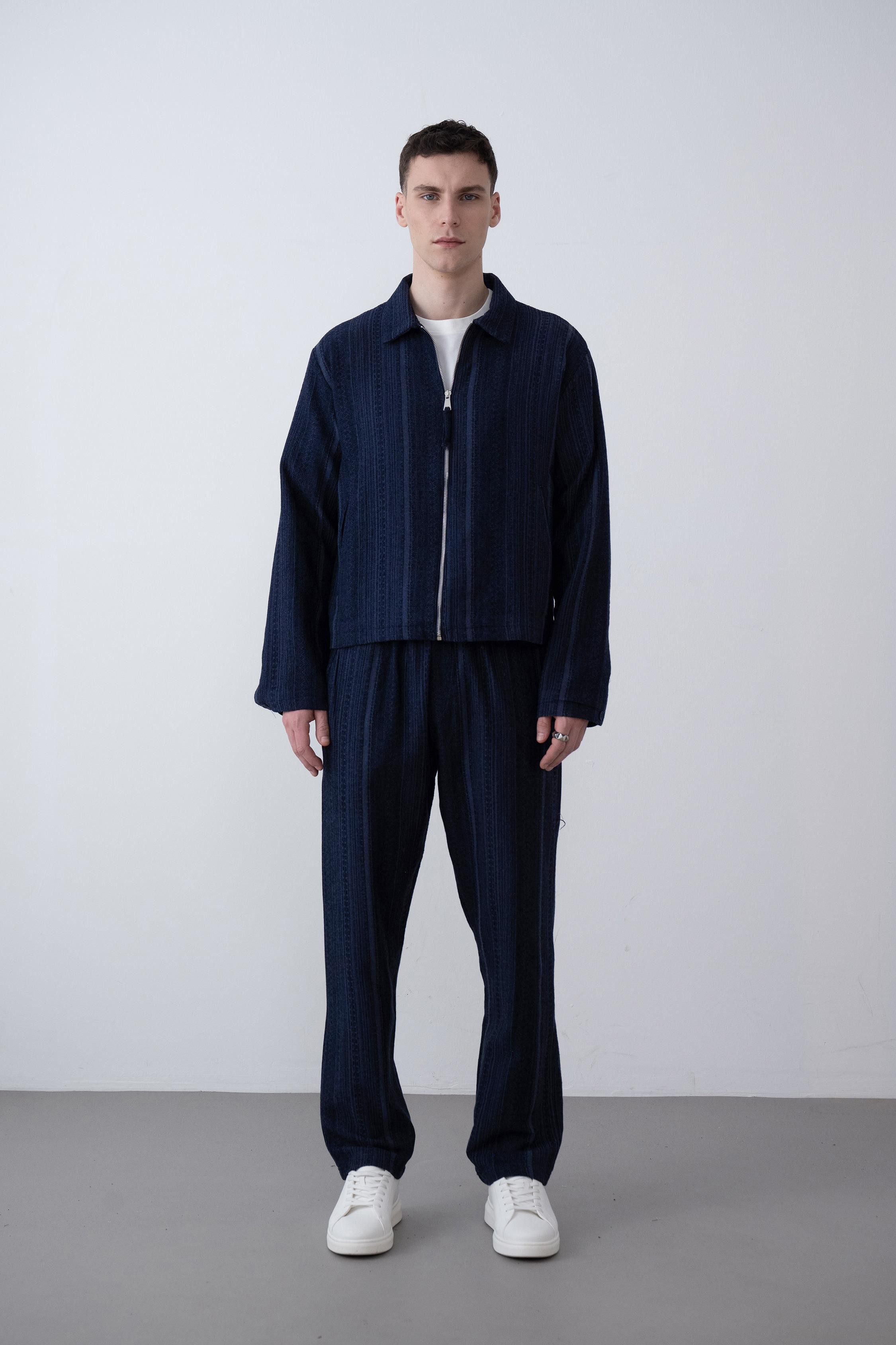 Etnik Desen Oversize Takım (VP103) - Lacivert