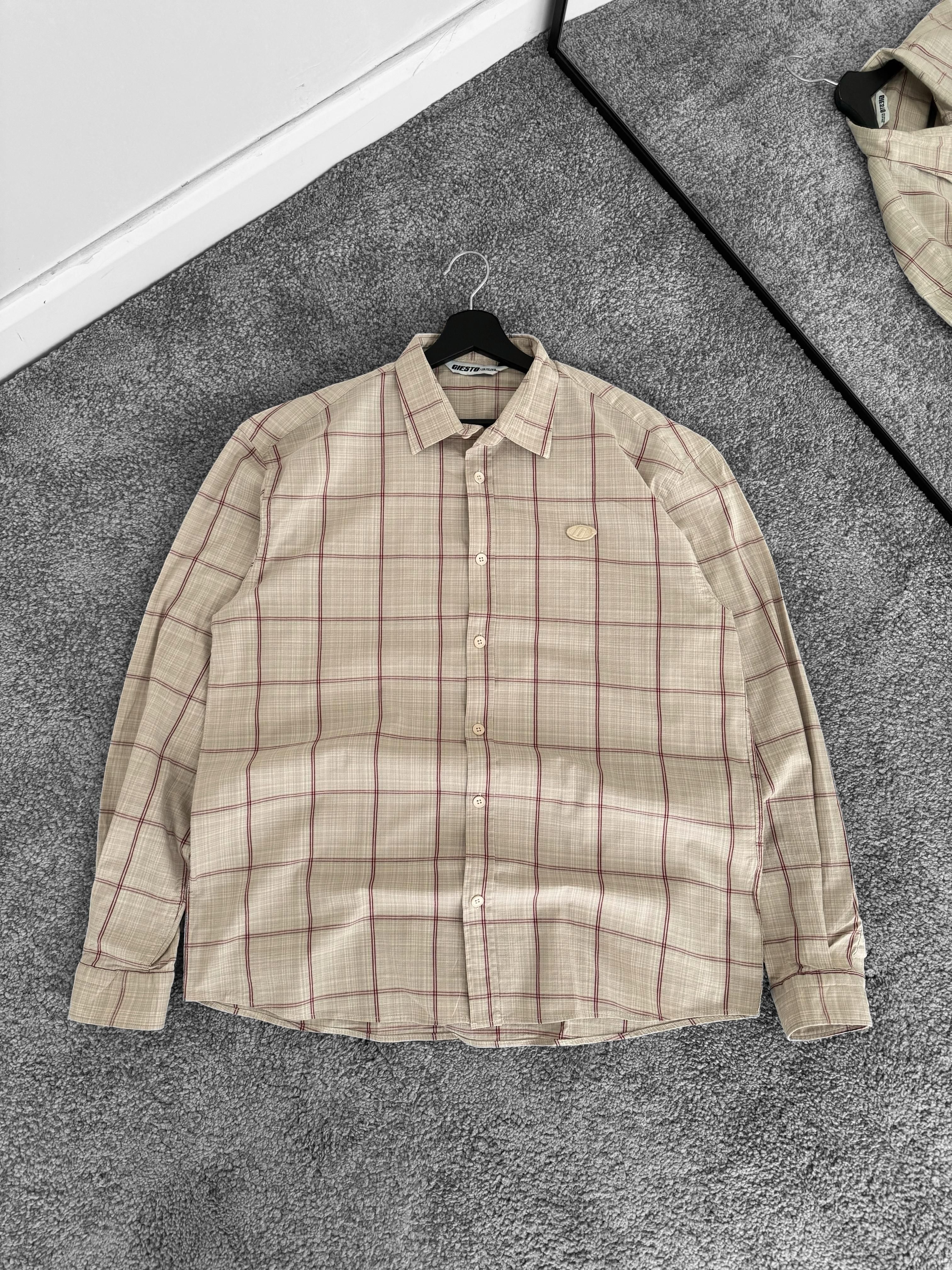 G logolu Oversize Gömlek & Kot Baggy Pantolon (VV215) - Bej