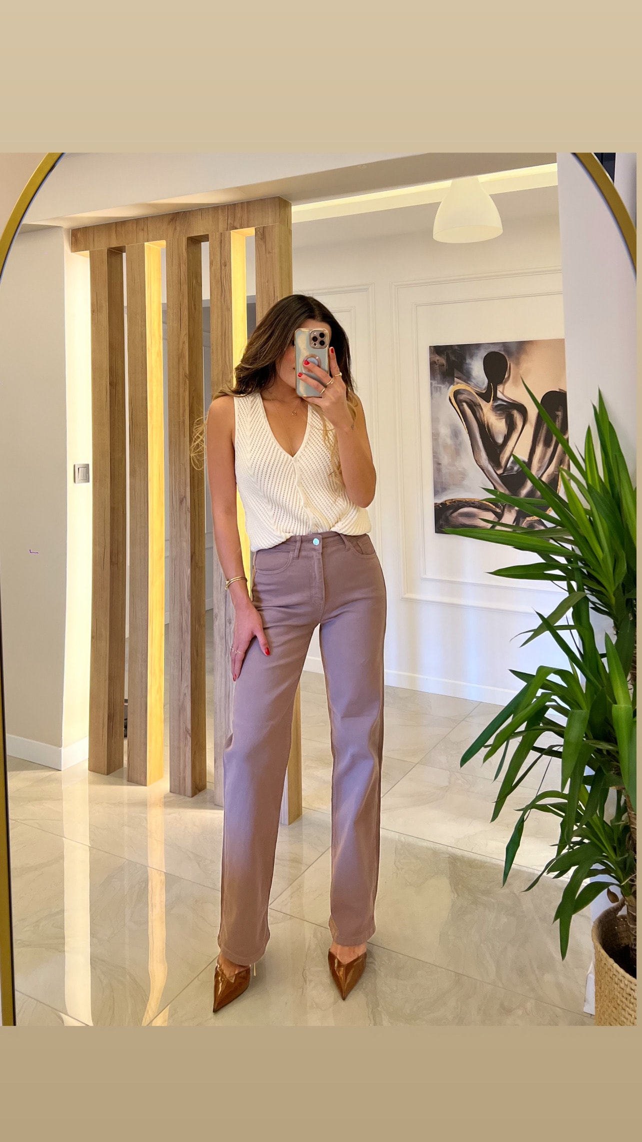 Kahve Wide Leg Jean