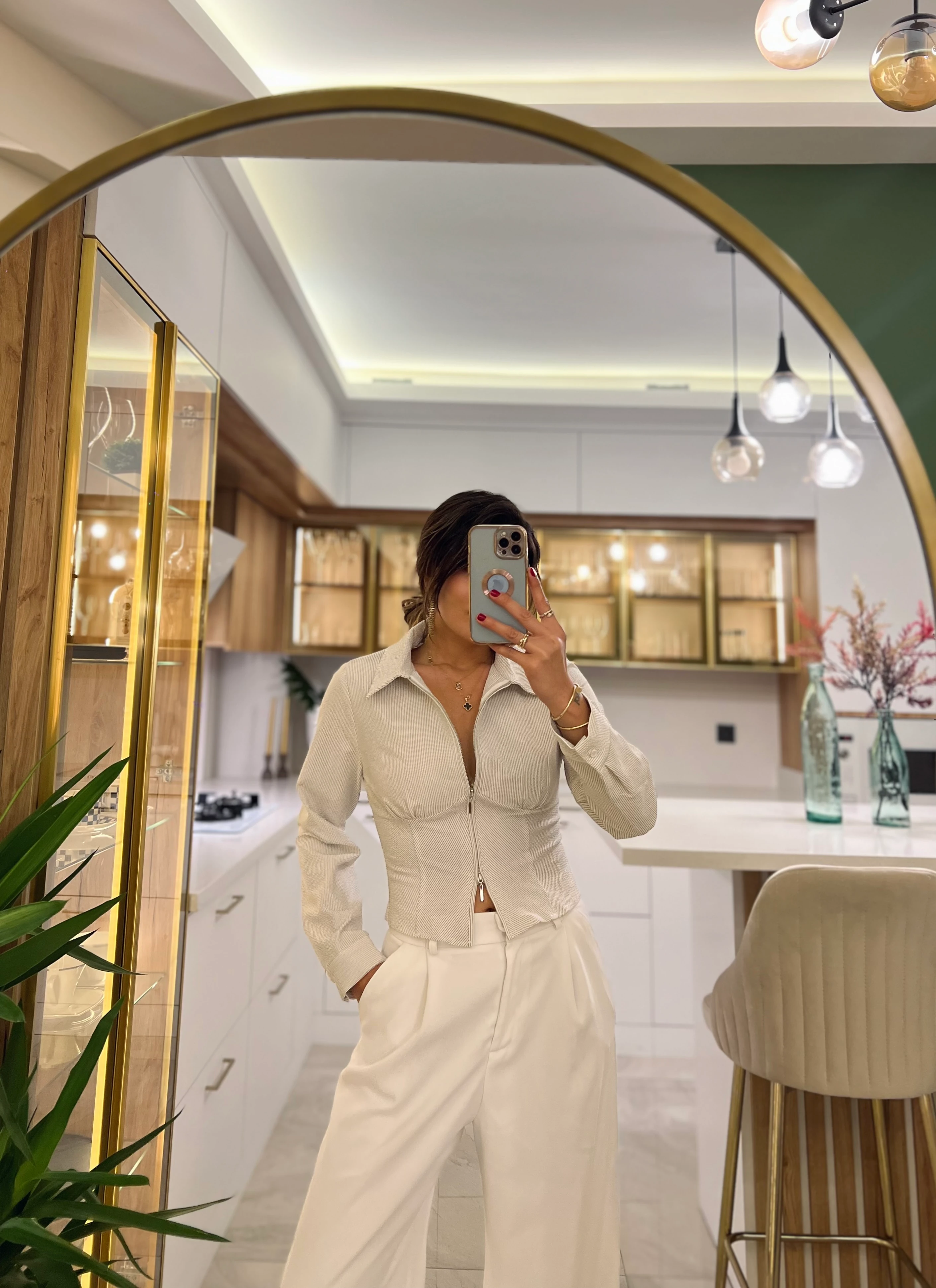 Fermuar Detay Gömlek