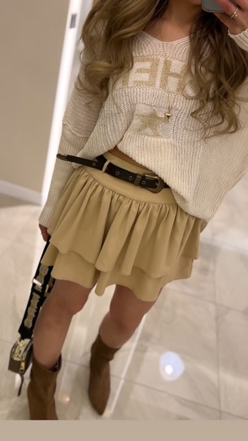 Kemerli Mini Etek