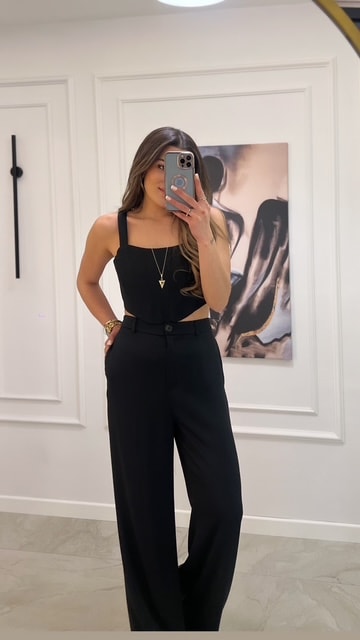 Saten Korse Crop & Saten Pantolon