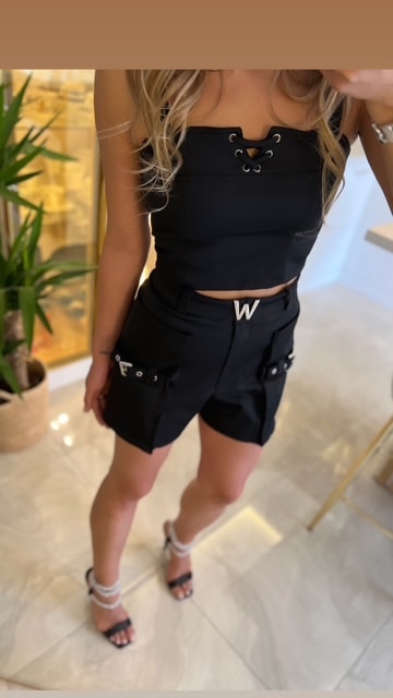 Carla Short - Siyah Renk