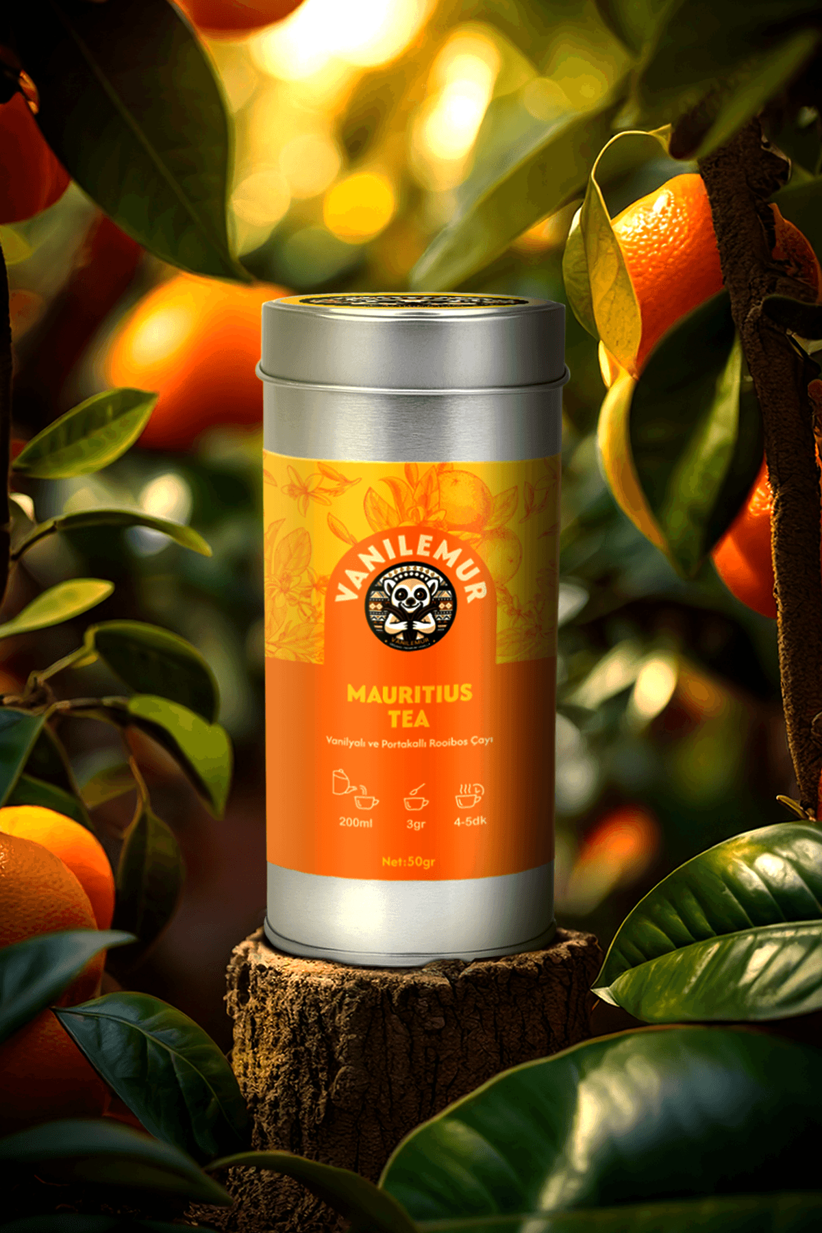 Vanilemur Rooibos Portakal & Vanilya Çayı 50g – Doğal Aromalı, Ferah ve Kafeinsiz