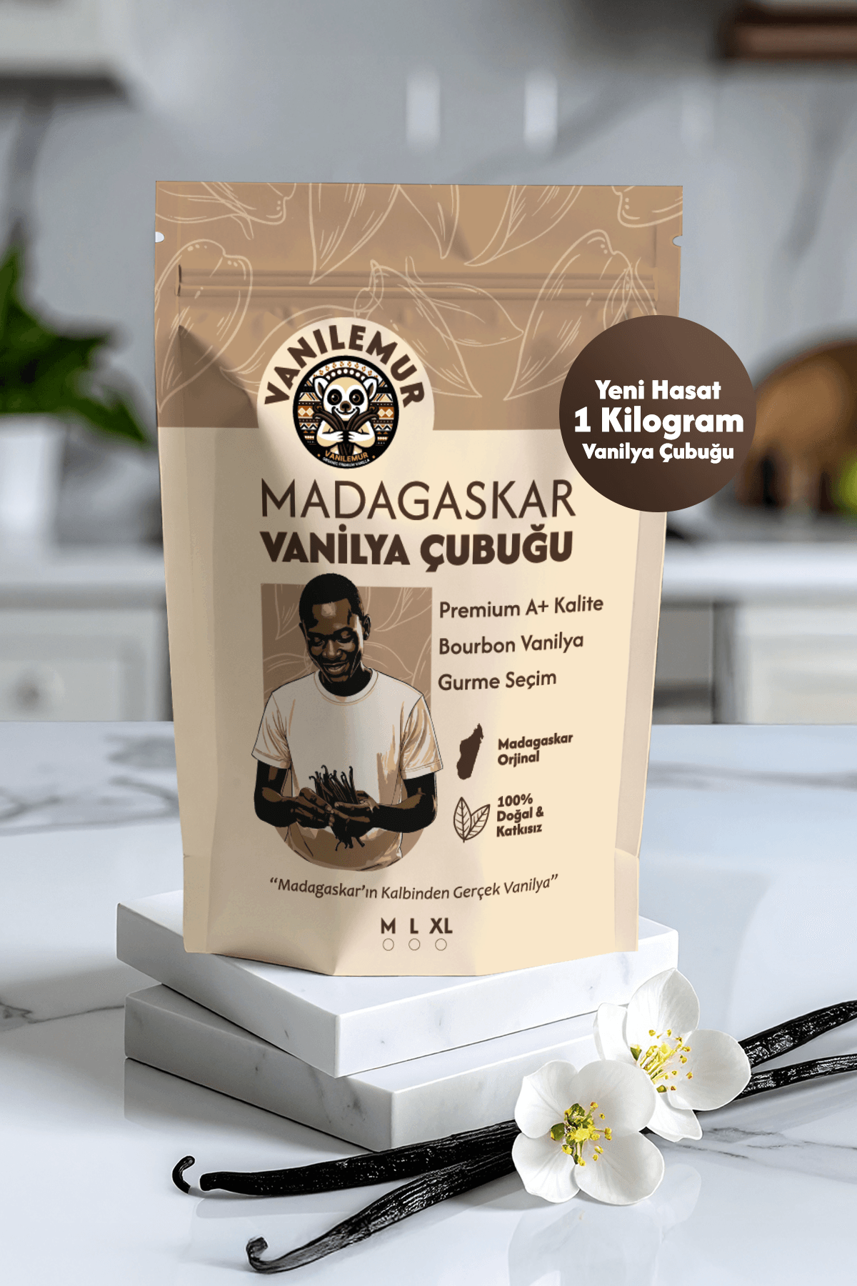 Vanilya Çubuğu 1 KG  (Yeni Hasat) Madagaskar Vanilyası [XL]