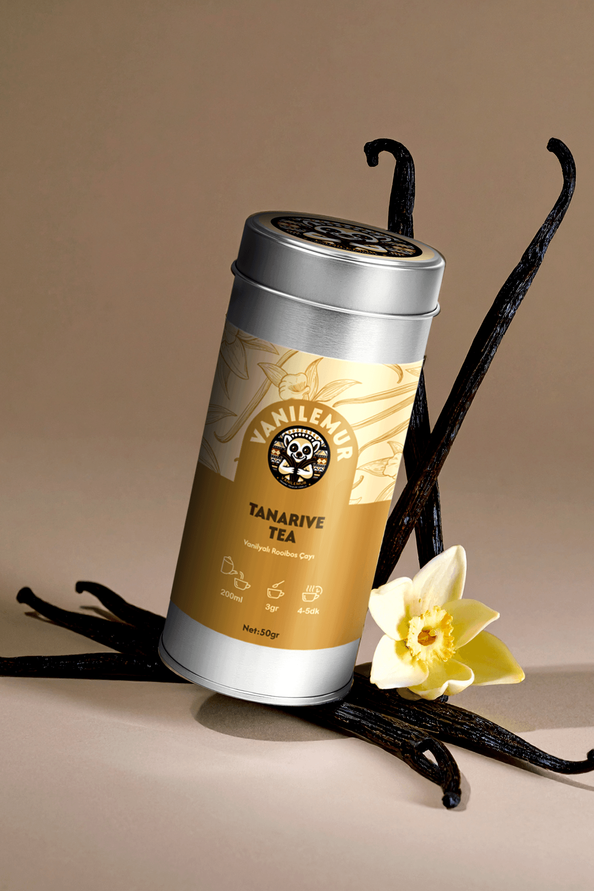 Vanilemur Rooibos Vanilya Çayı 50g – Doğal Aromalı, Hafif ve Kafeinsiz