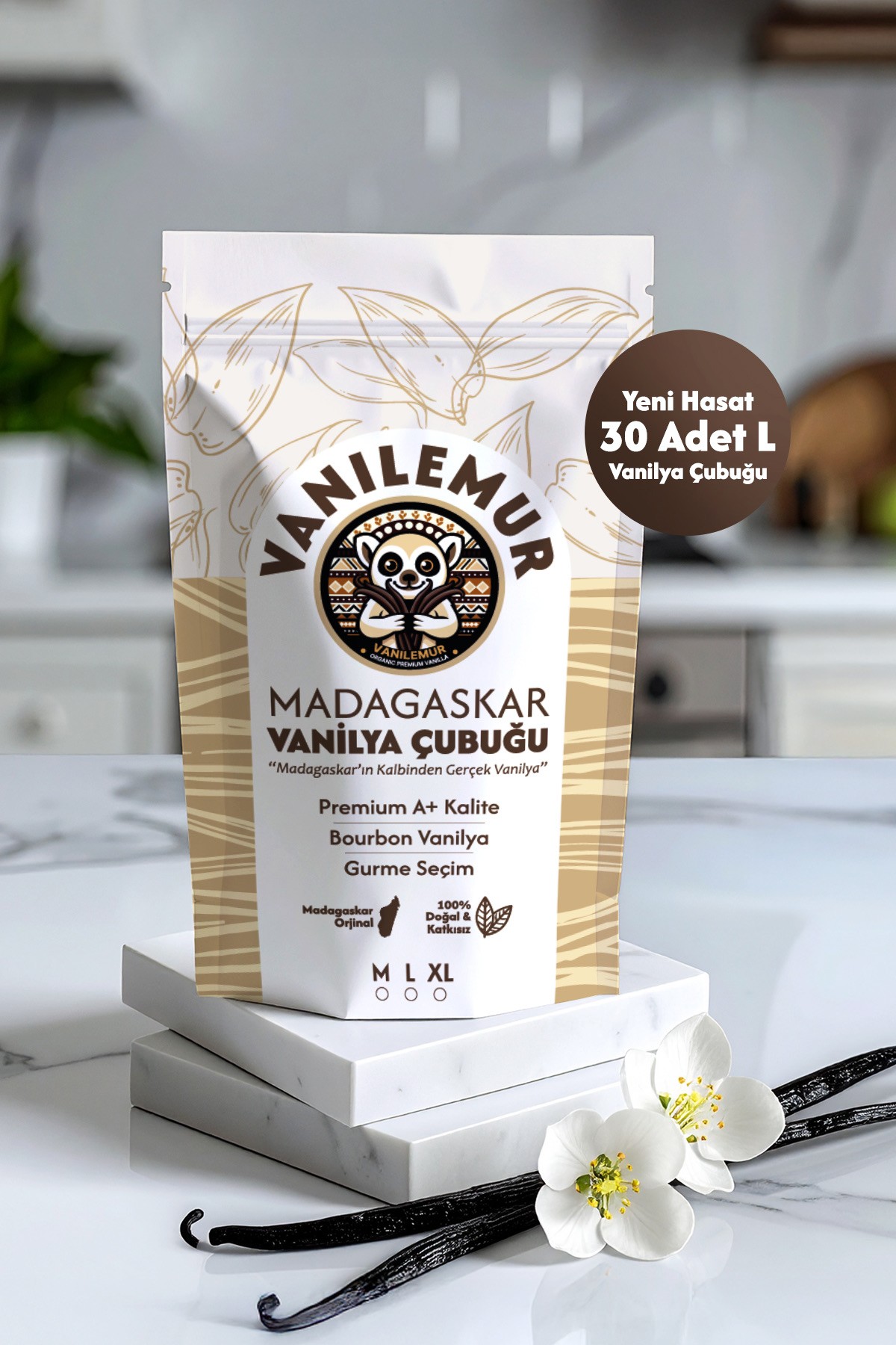 Vanilya Çubuğu 30 Adet (Yeni Hasat) Madagaskar Vanilyası [L]