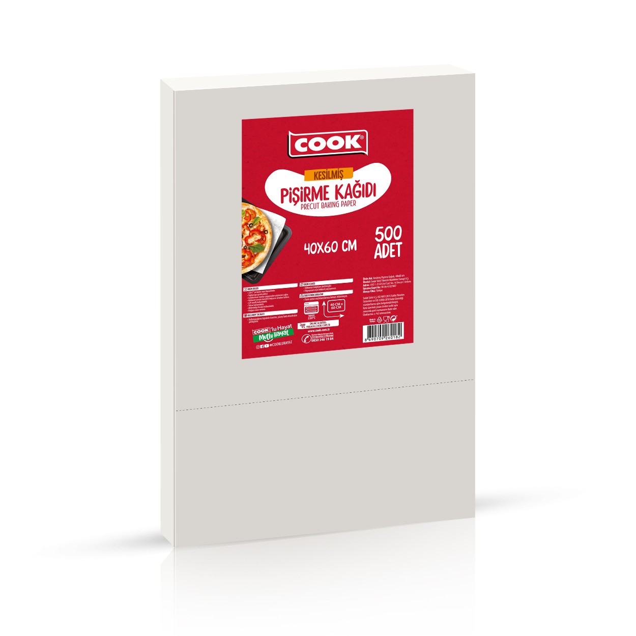 COOK EDT Beyaz Pişirme Kağıdı ( 40 CM. X 60 CM. ) 500 Yaprak