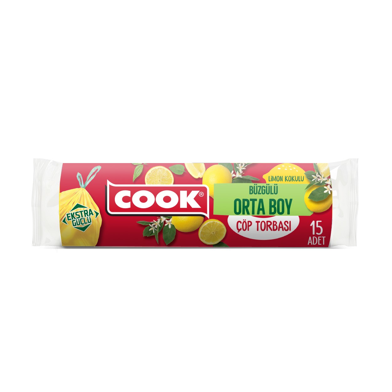 COOK Büzgülü Limon Kokulu Orta Boy Çöp Torbası