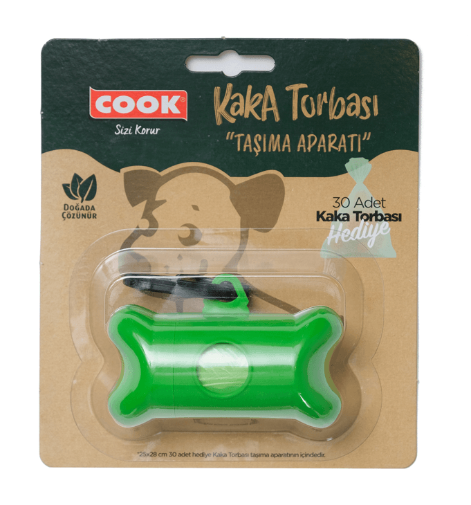 COOK Evcil Hayvan Kaka Torbası Taşıma Aparatı  - Yeşil