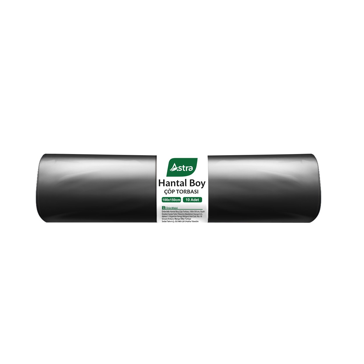 ASTRA EDT Hantal Siyah Çöp Torbası ( 100 CM. X 150 CM. ) 10 Adet