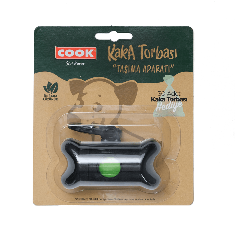 COOK Evcil Hayvan Kaka Torbası Taşıma Aparatı - Siyah